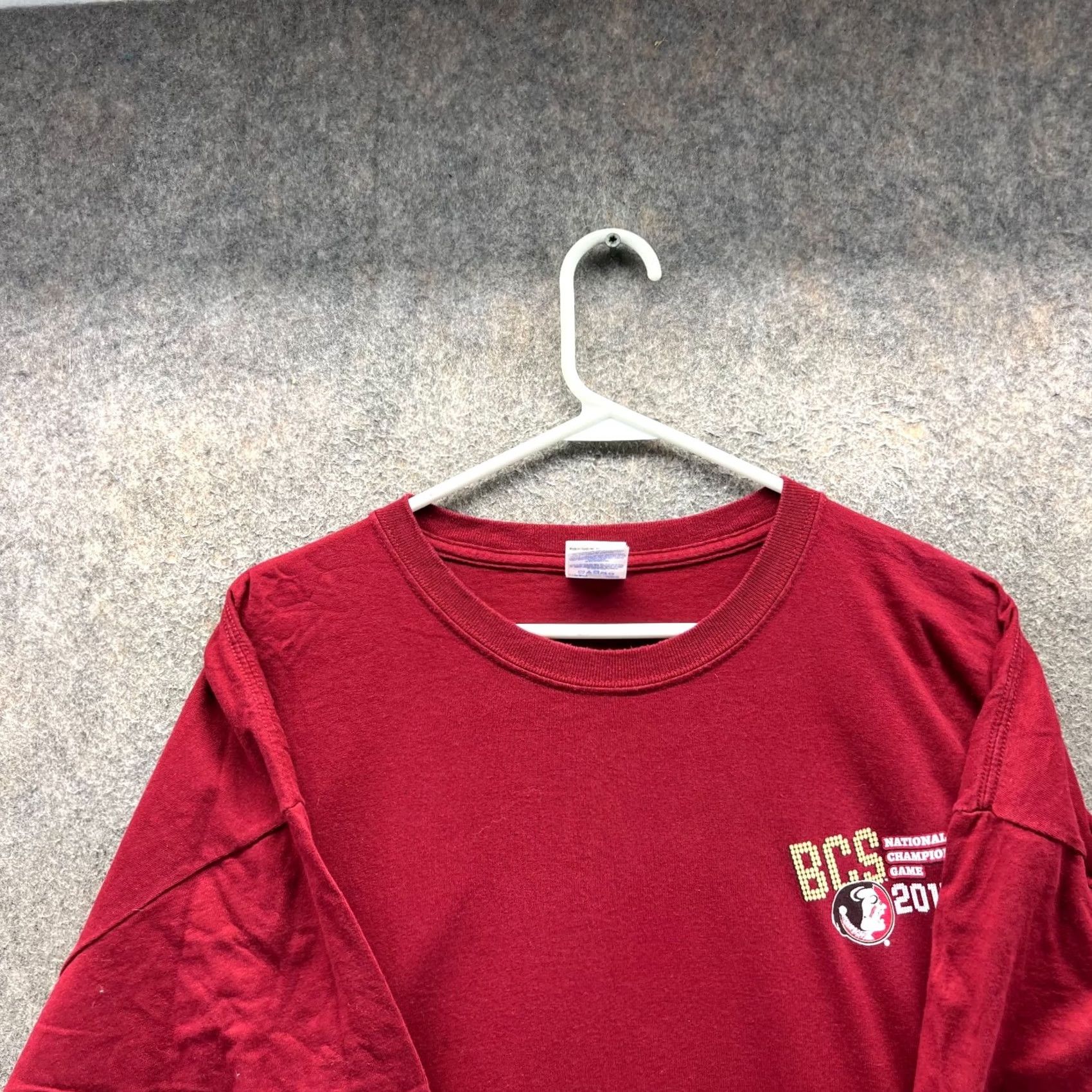 Gildan VINTAGE Florida State Seminoles Shirt Mens 2XL Maroon BCS National Championship 2014 FSU Size US XXL / EU 58 / 5 - 6 Thumbnail