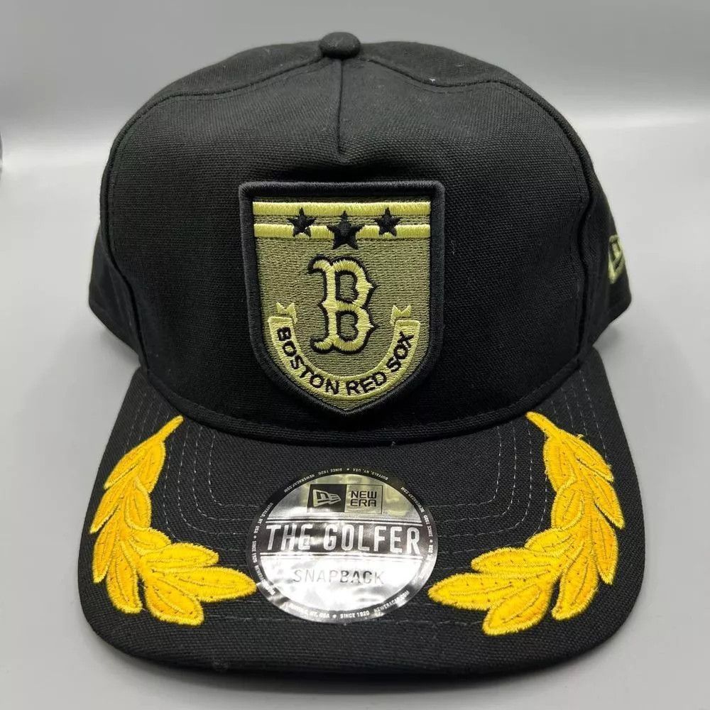 New Era Boston Red Sox Hat Men Military Patch The Golfer Snap Back Size ONE SIZE - 1 Thumbnail