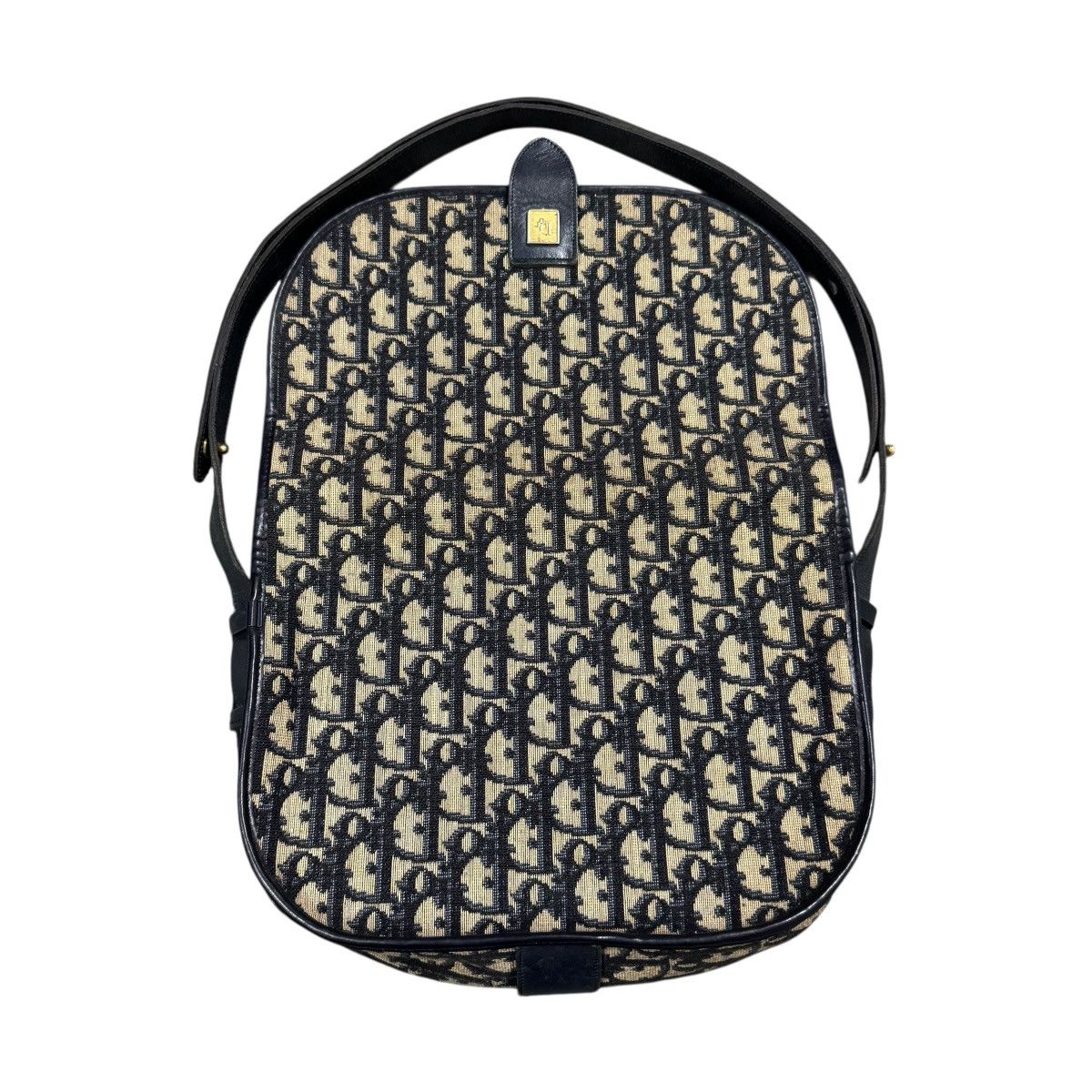 Dior Vtg🔥Christian Dior Trotter Canvas Shoulder Bag Navy Gold Size ONE SIZE - 15 Thumbnail