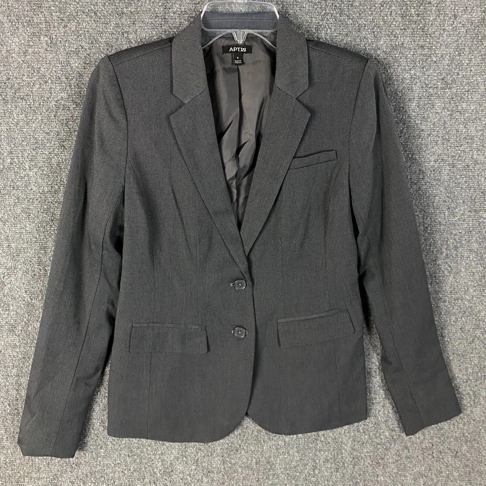 Apt. 9 Apt 9 Blazer Women's Size 6 Gray Polyester Blend 2 Buttons Size M / US 6-8 / IT 42-44 - 1 Thumbnail