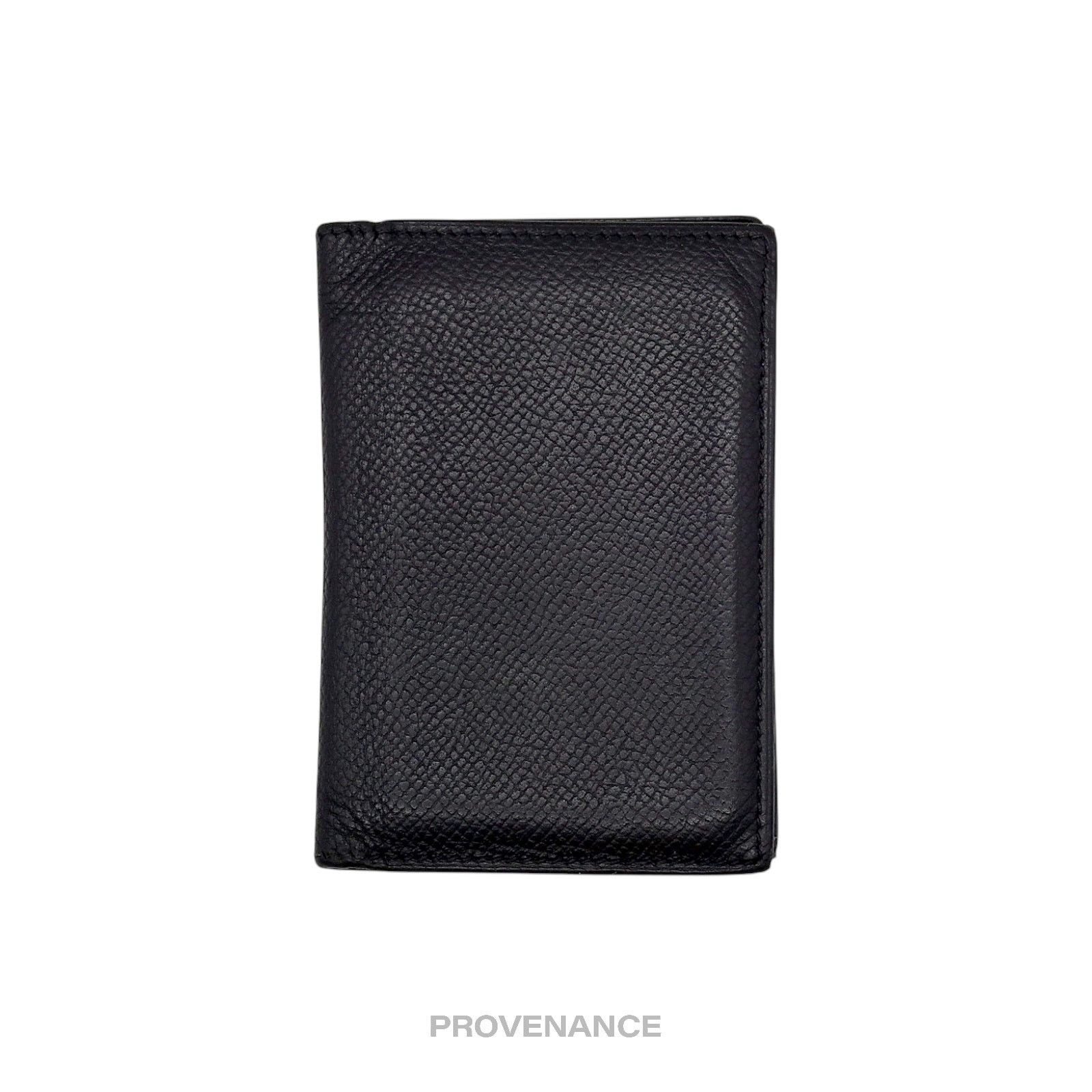 Hermes 🔴 Hermes MC2 Euclide Card Holder Wallet - Epsom Noir Black Size ONE SIZE - 2 Thumbnail
