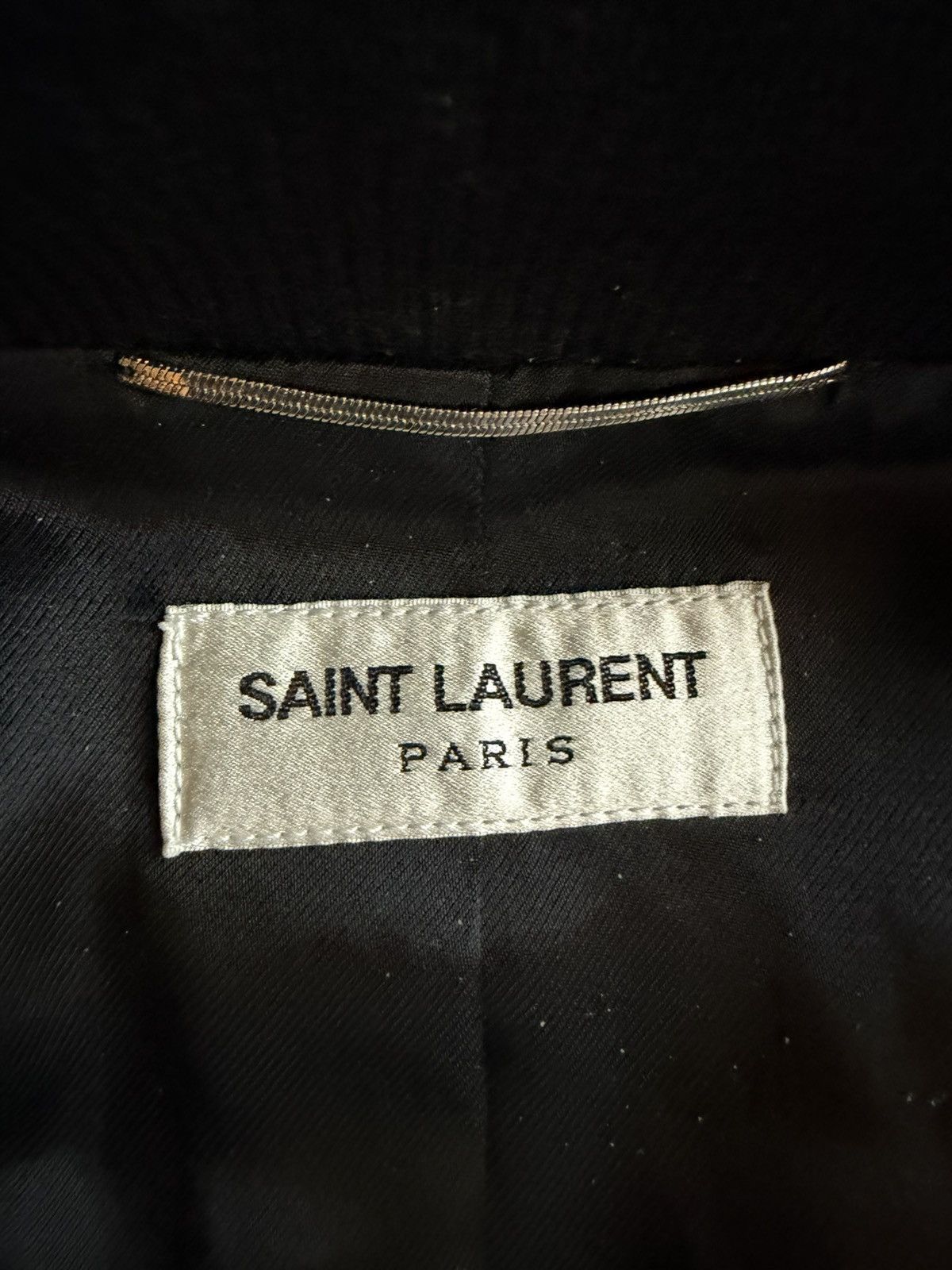 Saint Laurent Paris Saint Laurent Teddy Light Weight Varsity Jacket Black 48 M Size US M / EU 48-50 / 2 - 5 Thumbnail