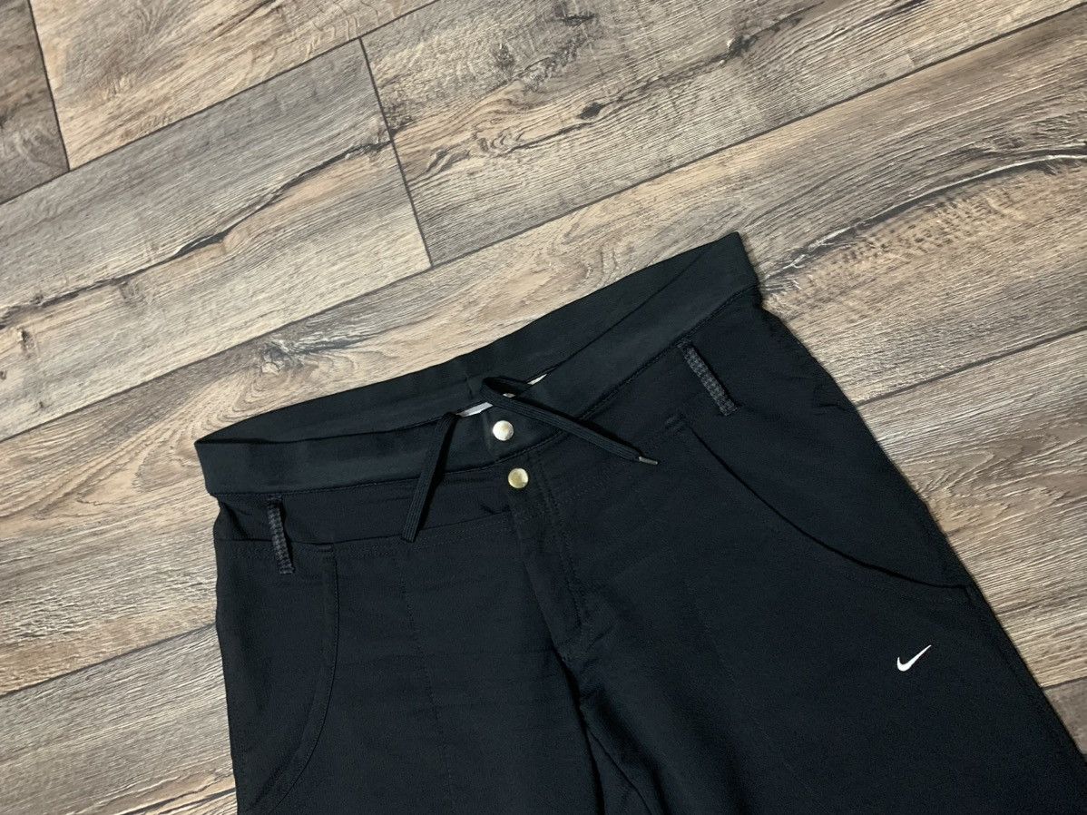 Nike × Vintage Vintage Nike Y2K Women’s Black Drill Nylon Flaps Pants Size 34" / US 12 / IT 48 - 5 Thumbnail