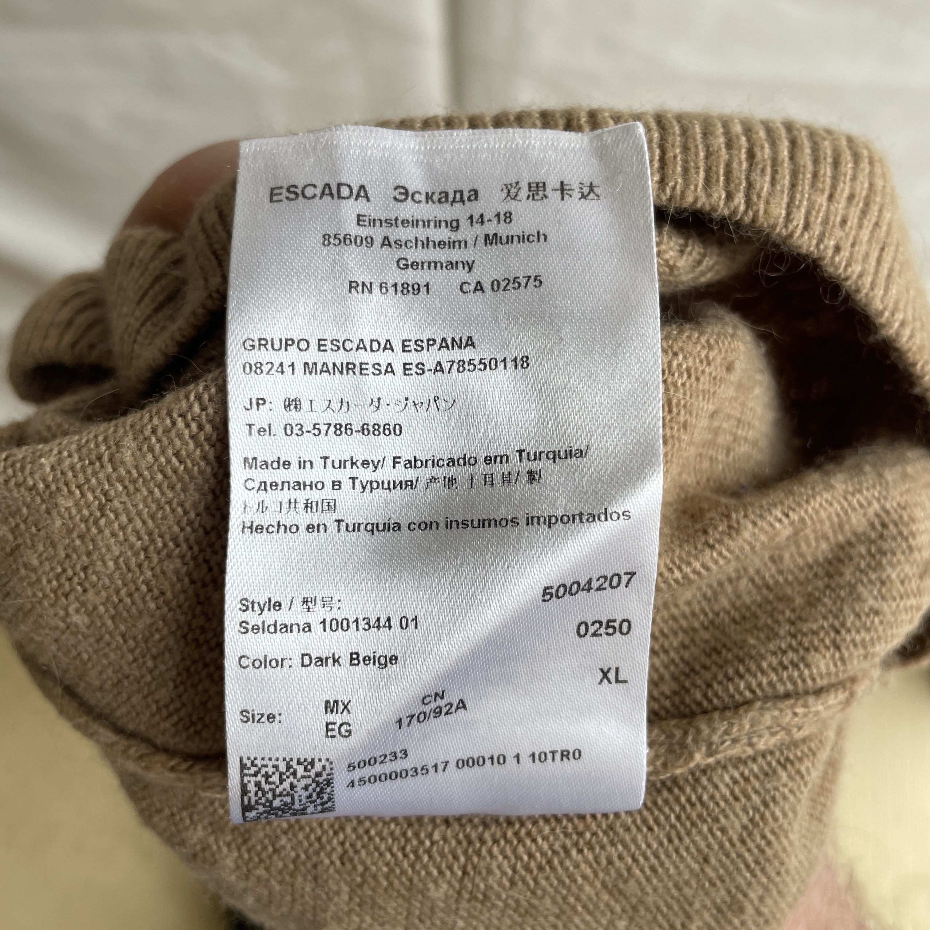 Escada Sport Escada Sport Womens Viscose Angora Blend Roll Neck Sweater Size XL / US 12-14 / IT 48-50 - 9 Thumbnail