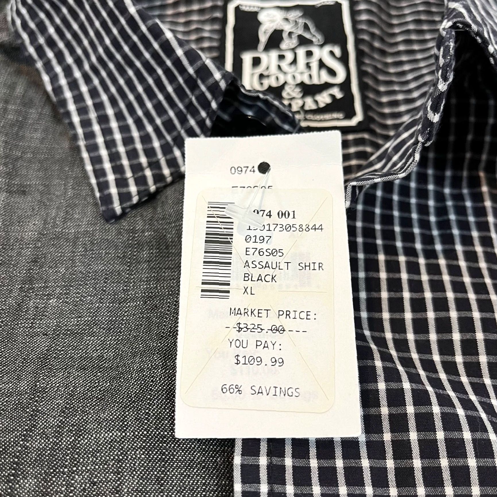 Prps PRPS Button-Up Shirt Men's XL Patchwork Camo Black Plaid Long Sleeve Multicolor Casual Size US XL / EU 56 / 4 - 3 Thumbnail