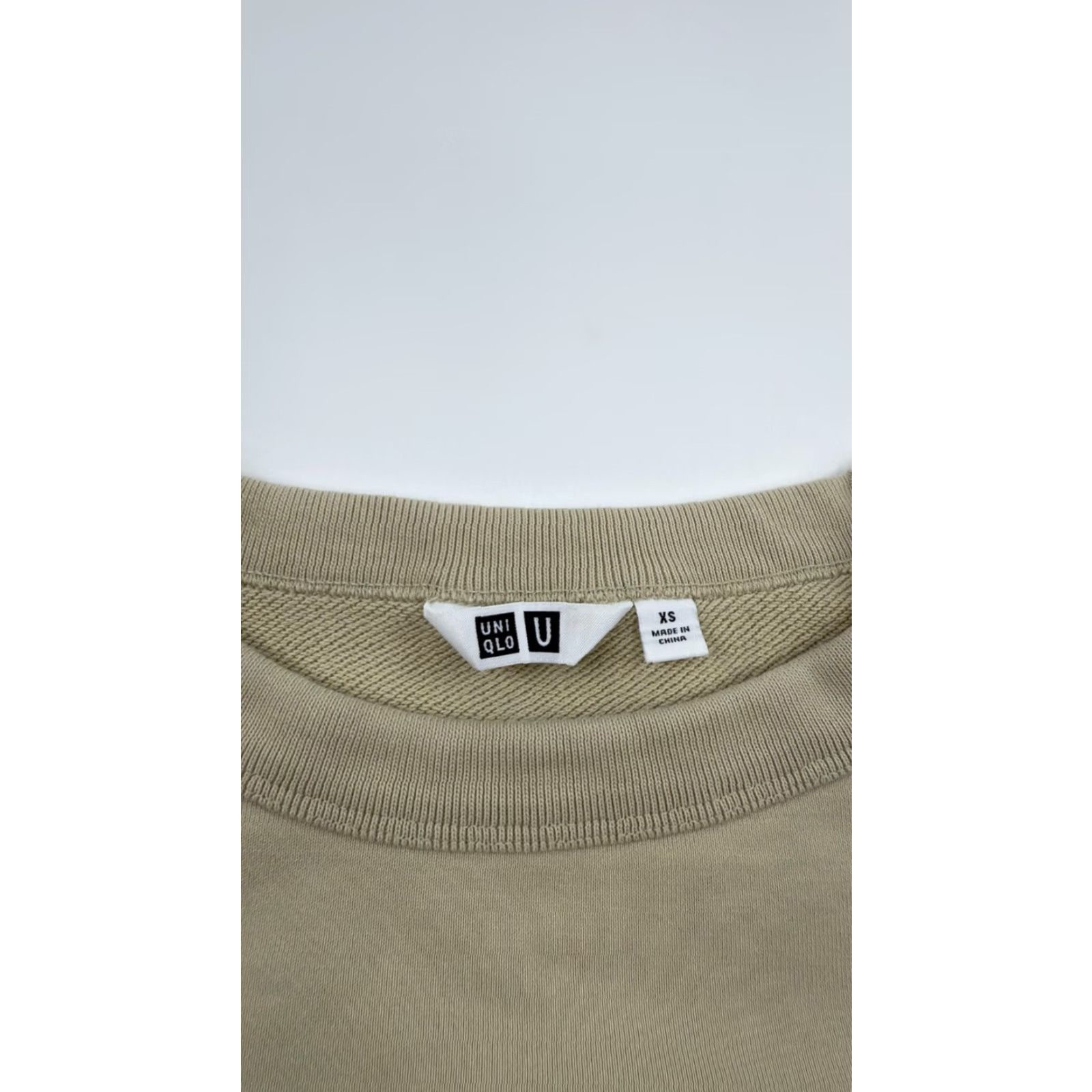 Uniqlo Uniqlo Sweatshirt Womens Beige XS Crewneck Pullover Ribbed Cuffs Cotton Blend Size XS / US 0-2 / IT 36-38 - 3 Thumbnail