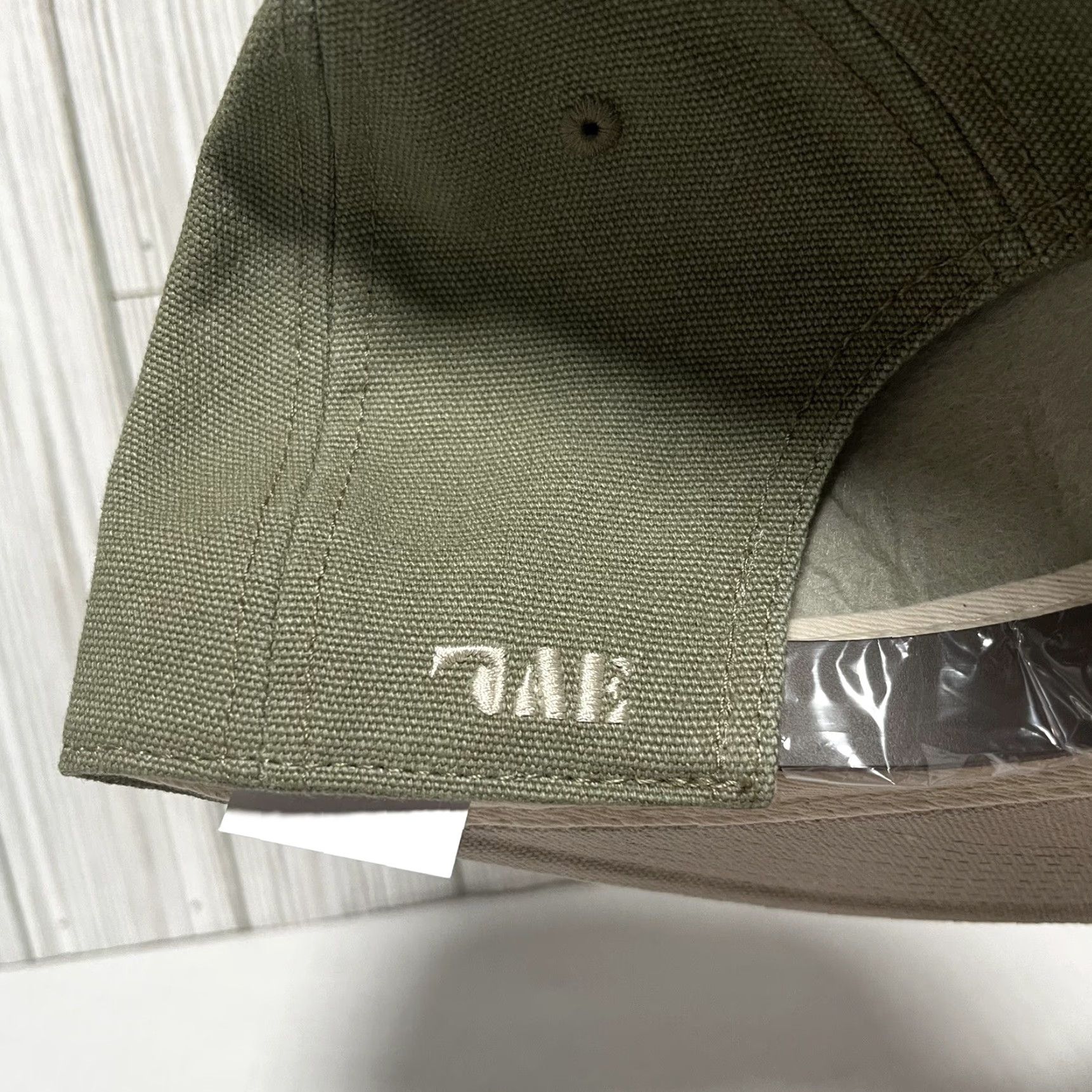 American Eagle Outfitters American Eagle Outfitters Hat Cap Strap Back Olive Army Green Canvas Basic Plain Size ONE SIZE - 5 Thumbnail