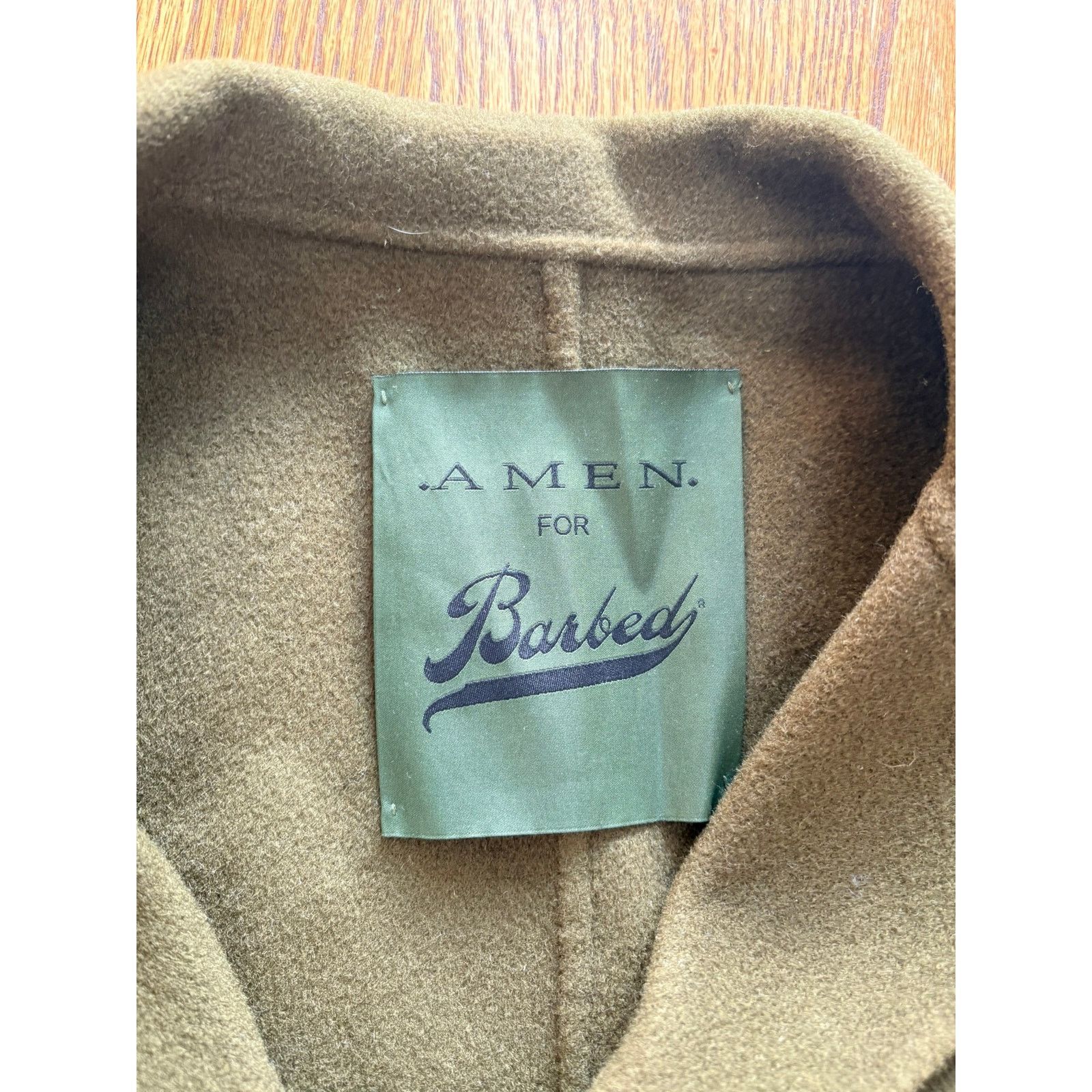 Acne Studios Amen x for Barbed Italy 100% Wool Coat Olive Green S Size S / US 4 / IT 40 - 4 Thumbnail