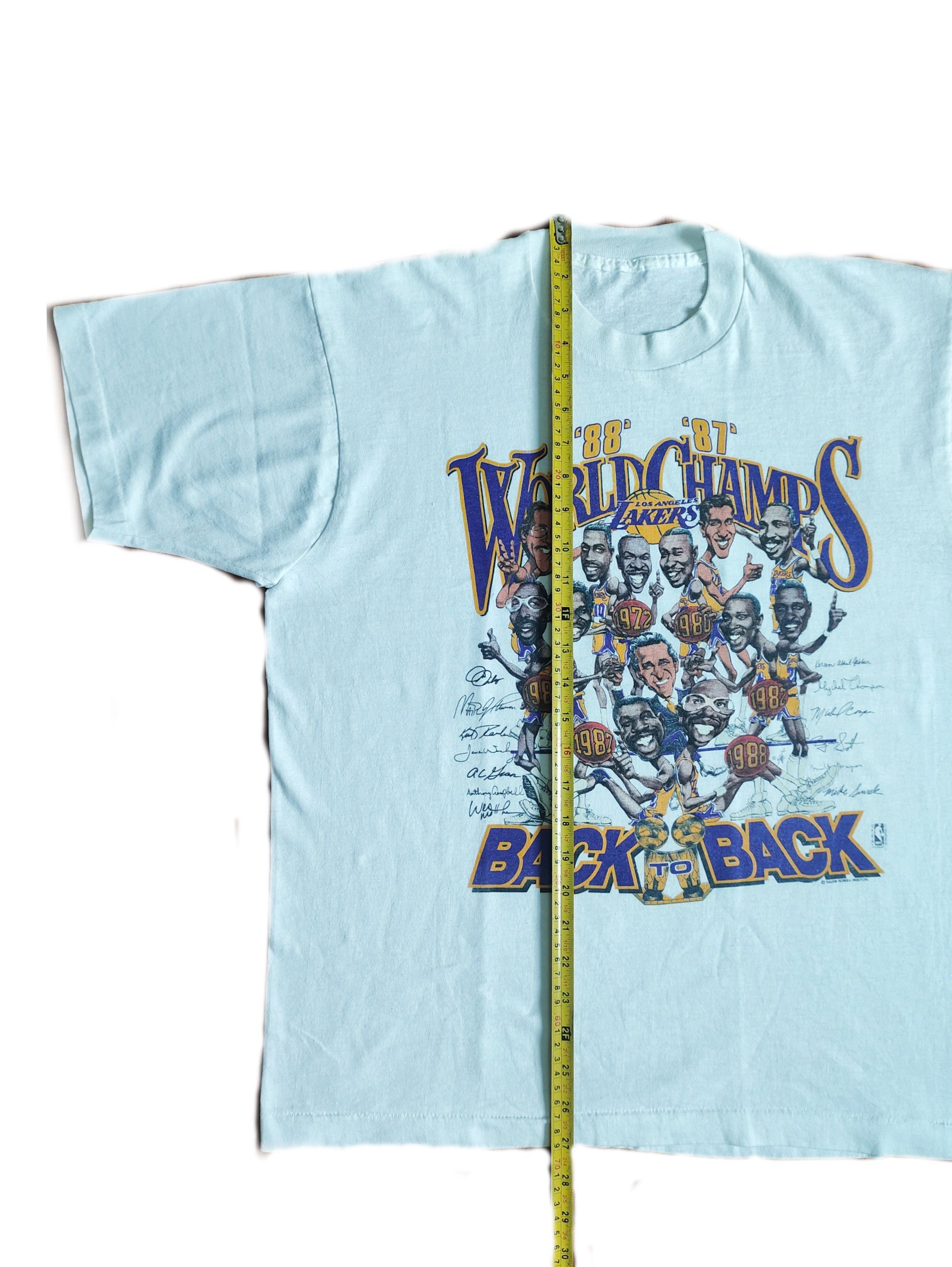 Vintage Vintage LA Lakers 1987 Champions Caricature T-shirt Size L / US 10 / IT 46 - 10 Thumbnail