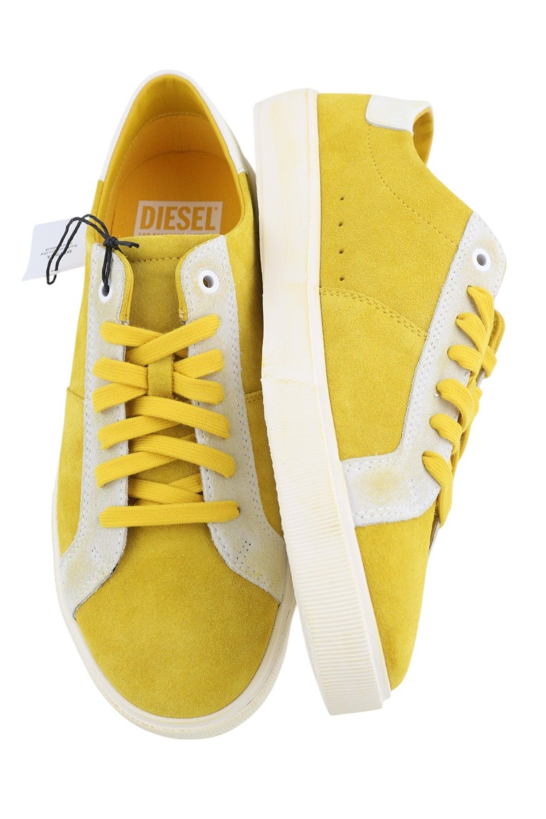 Diesel S-Mydori Lc Mens Sneakers EU44 Yellow Suede Leather 40953 Size US 11 / EU 44 - 6 Thumbnail
