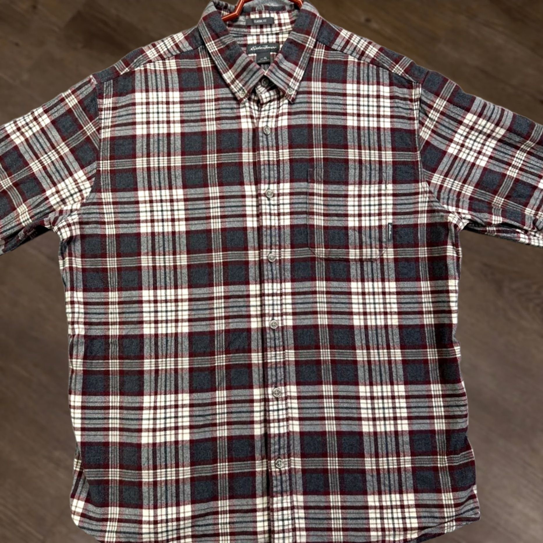 Eddie Bauer VINTAGE Eddie Bauer Button Down Shirt Men XL Black Plaid Classic Long Sleeve Pocket Size US XL / EU 56 / 4 - 1 Thumbnail