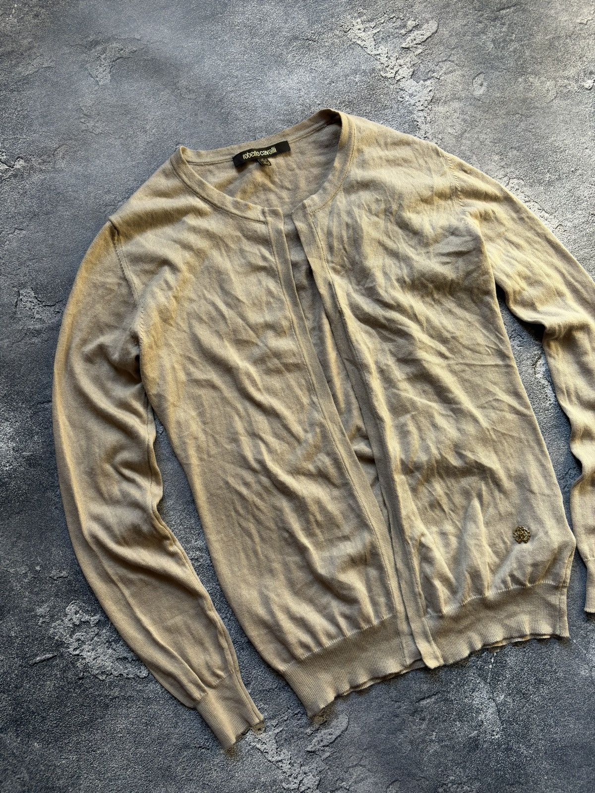 Roberto Cavalli Roberto Cavalli Luxury Cotton Cashmere Metal Logo Cardigan Size M / US 6-8 / IT 42-44 - 2 Thumbnail
