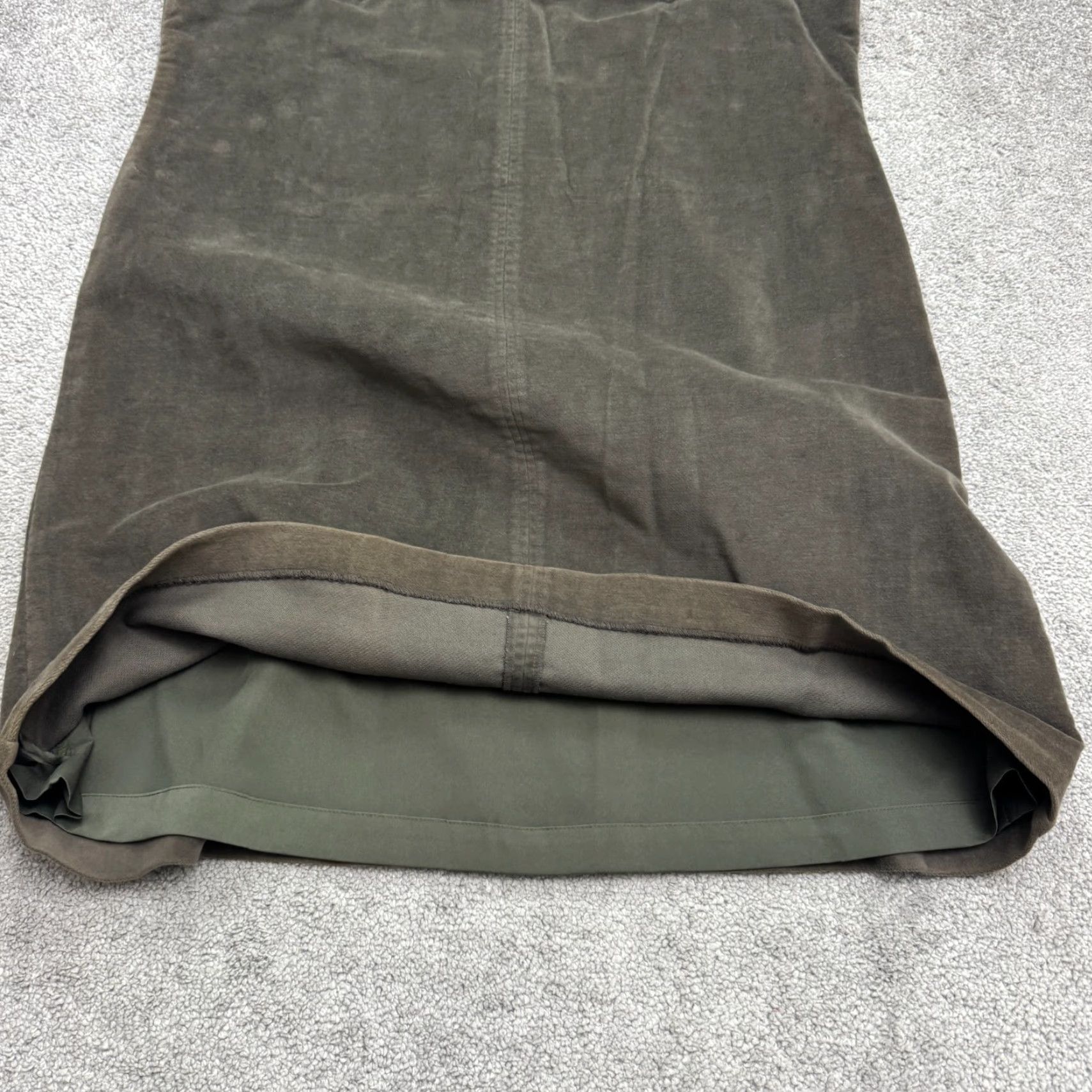 Vintage L.L. Bean Sleeveless Shift Dress Jumper Womens S Green Cotton V-Neck Knee Length Size S / US 4 / IT 40 - 4 Thumbnail