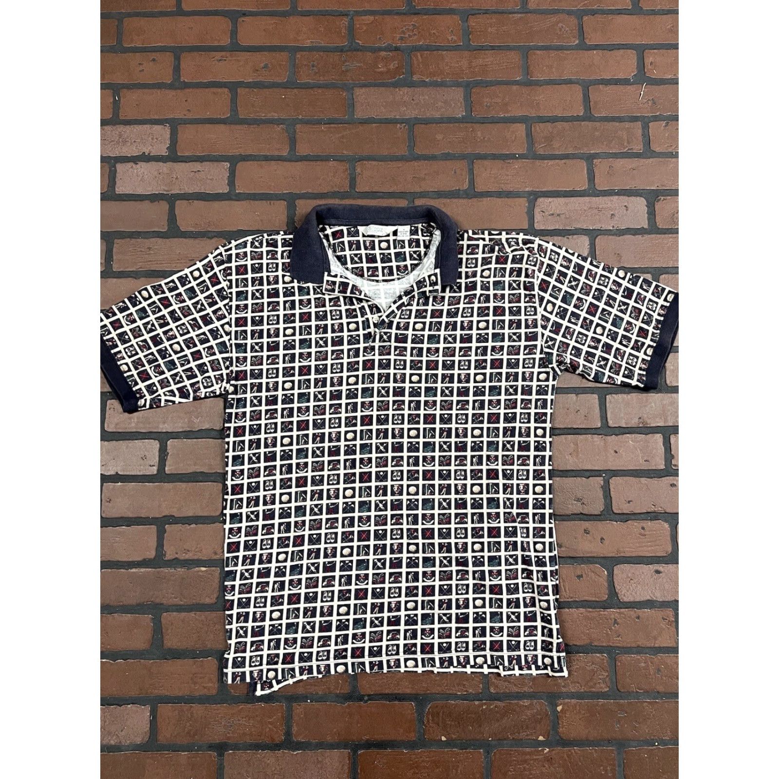 Vintage VINTAGE Alexxus Shirt Polo Golf Men’s M Blue Check Pattern Casual Shirts Men Size US M / EU 48-50 / 2 - 2 Thumbnail