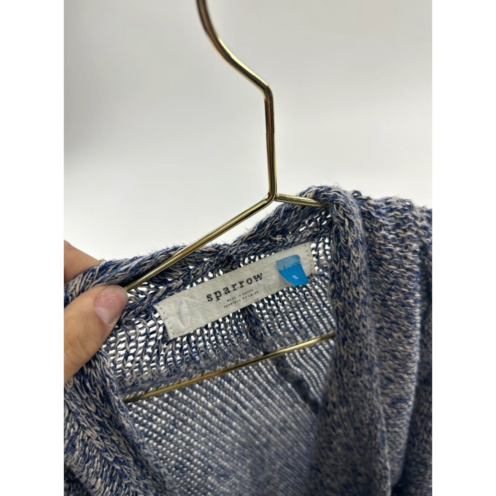 Arrow Sparrow Cardigan Womens Small Blue Heather Open Front Casual Sweater with Pockets Size S / US 4 / IT 40 - 3 Thumbnail