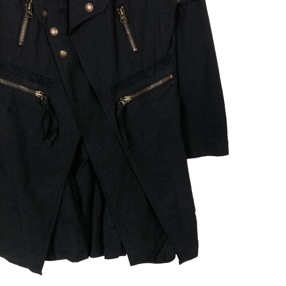 Japanese Brand Rich Black Double Collar Biker Jacket Punk Otto Issey Miyake Size US L / EU 52-54 / 3 - 5 Thumbnail