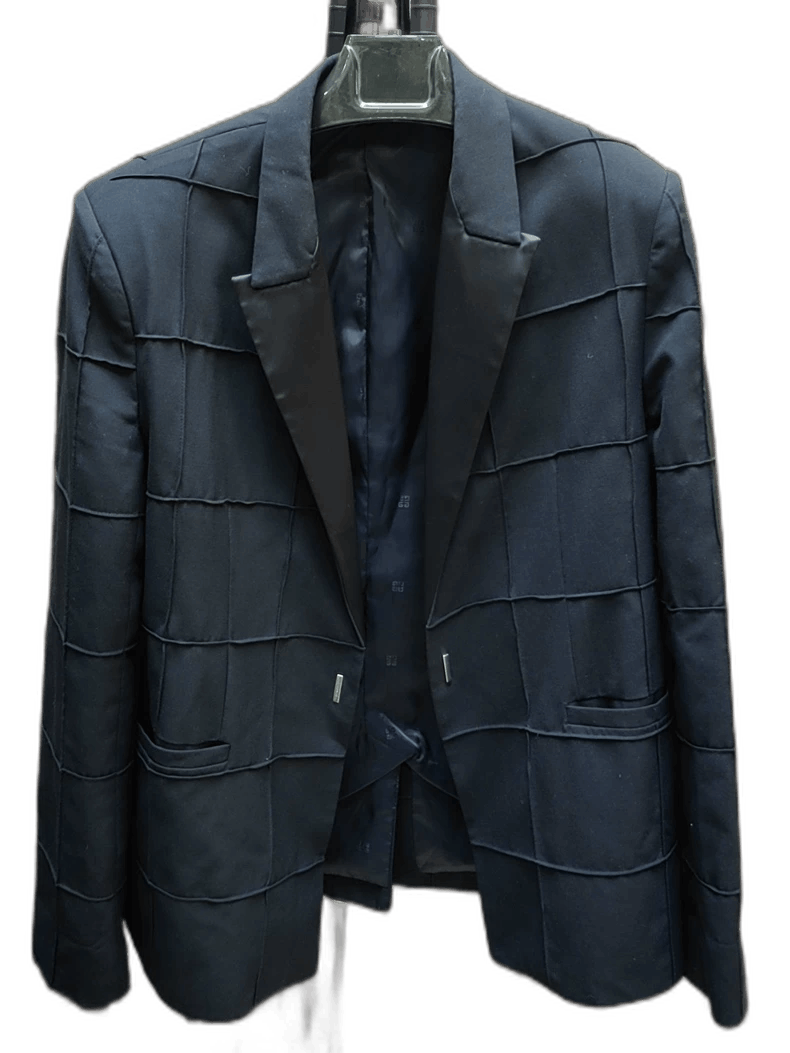 Givenchy Givenchy Black Plaid Suit Jacket Size US L / EU 52-54 / 3 - 1 Thumbnail