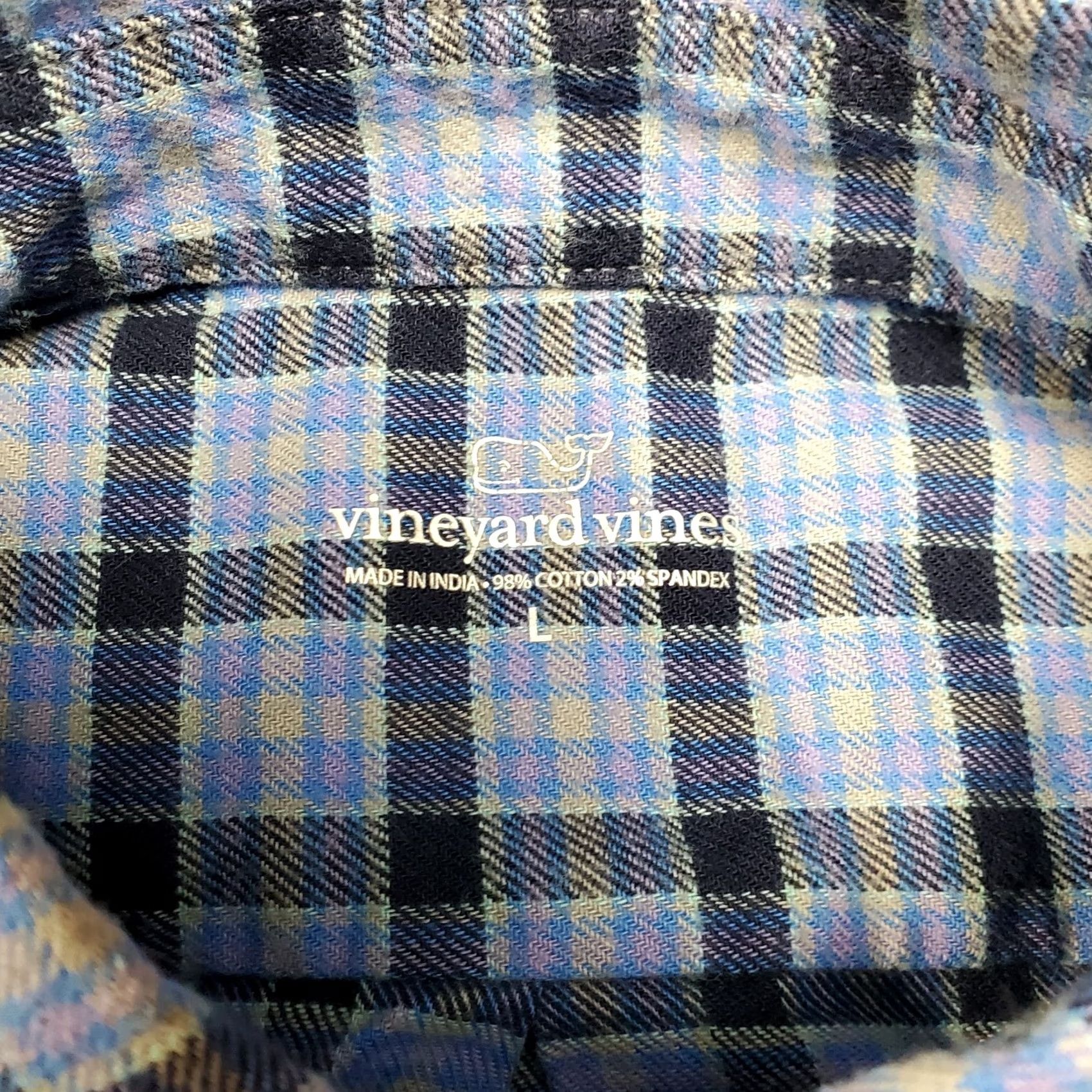Vineyard Vines Vineyard Vines Shirt Womens Large Blue Plaid Cotton Long Sleeve Button-Down Size L / US 10 / IT 46 - 5 Thumbnail