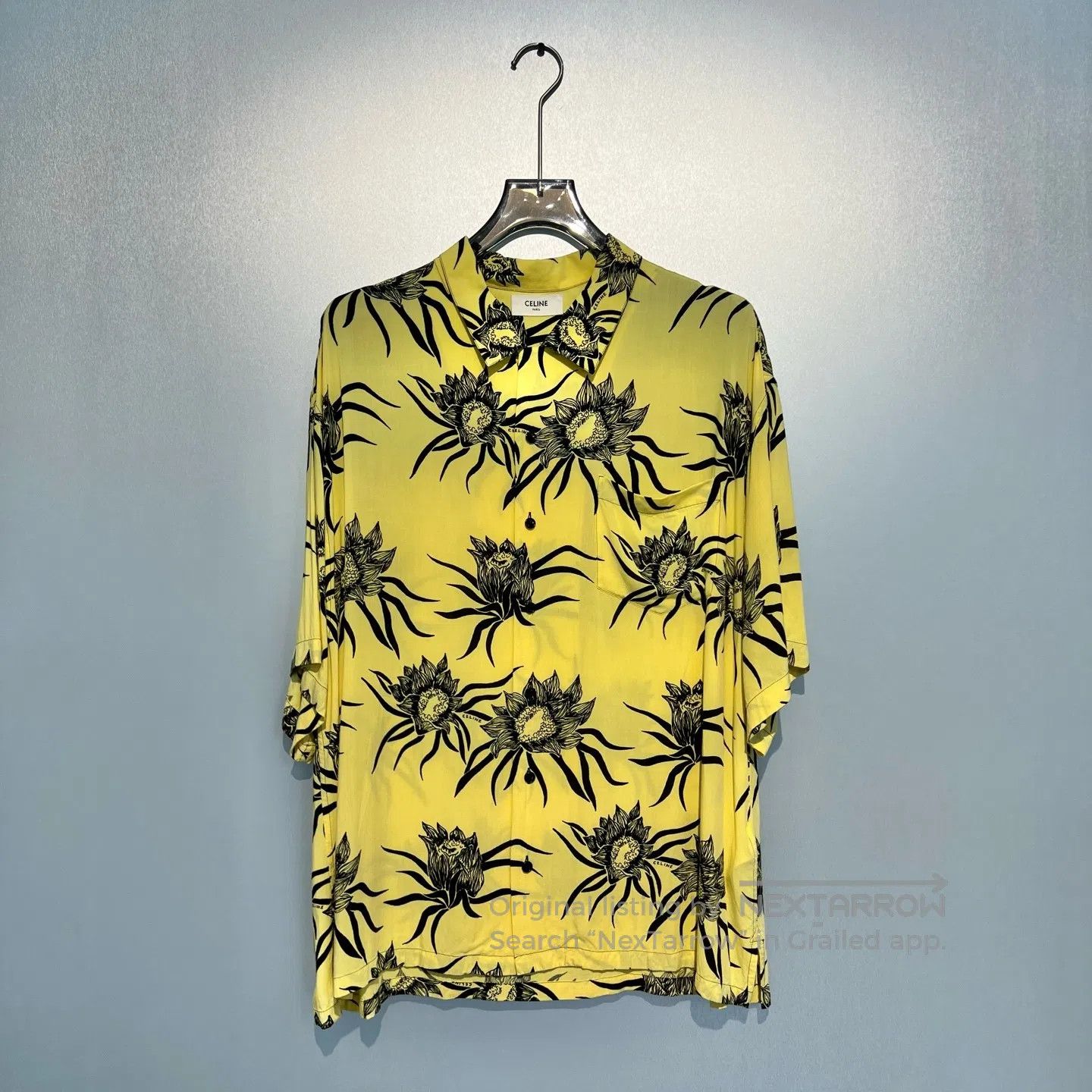 Celine Celine 2020SS Yellow silk polka dot shirt | Grailed