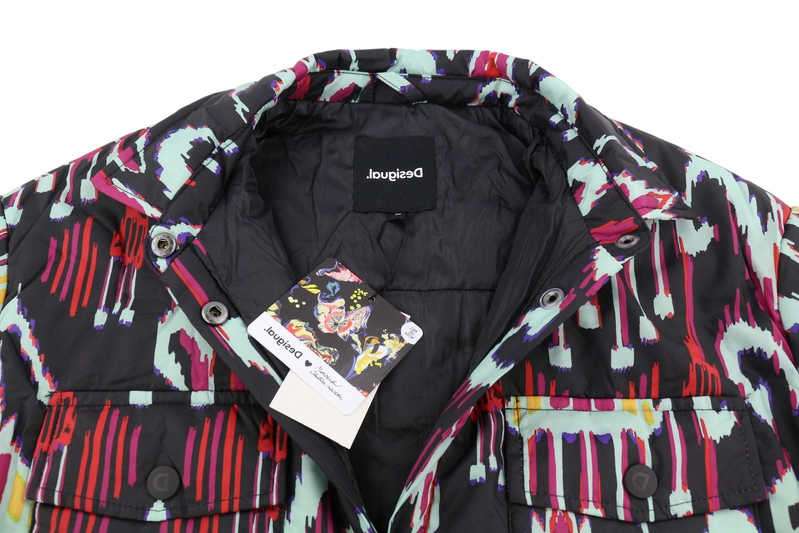 Desigual ELIOT M Colourful Abstract Print Padded Jacket 88467 Size M / US 6-8 / IT 42-44 - 5 Thumbnail