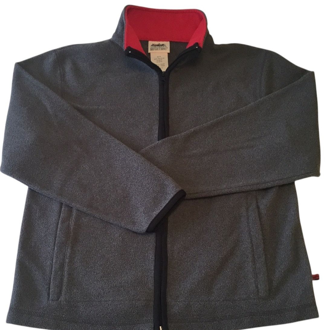 Northern Reflections Northern Reflections Fleece Full Zip Pockets Gray Red Medium Size S / US 4 / IT 40 - 7 Thumbnail