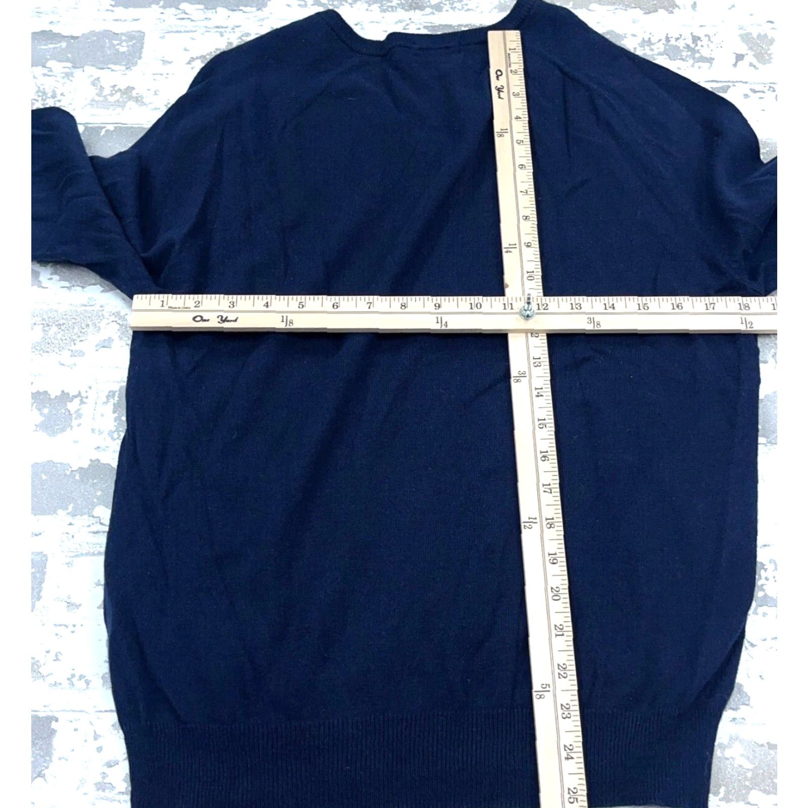 J.Crew J.CREW Sweater Men S Blue Cotton Cashmere Blend V-Neck Pullover Size US S / EU 44-46 / 1 - 6 Thumbnail