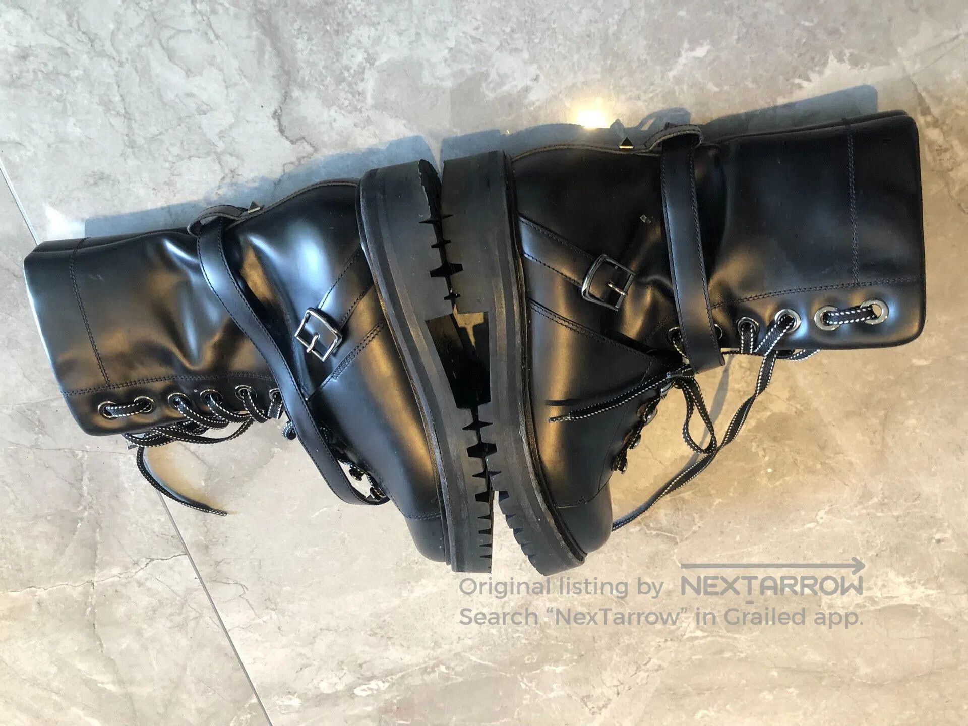 Valentino Valentino Black High-Top Martin Boots. Size US 5 / IT 35 - 8 Thumbnail