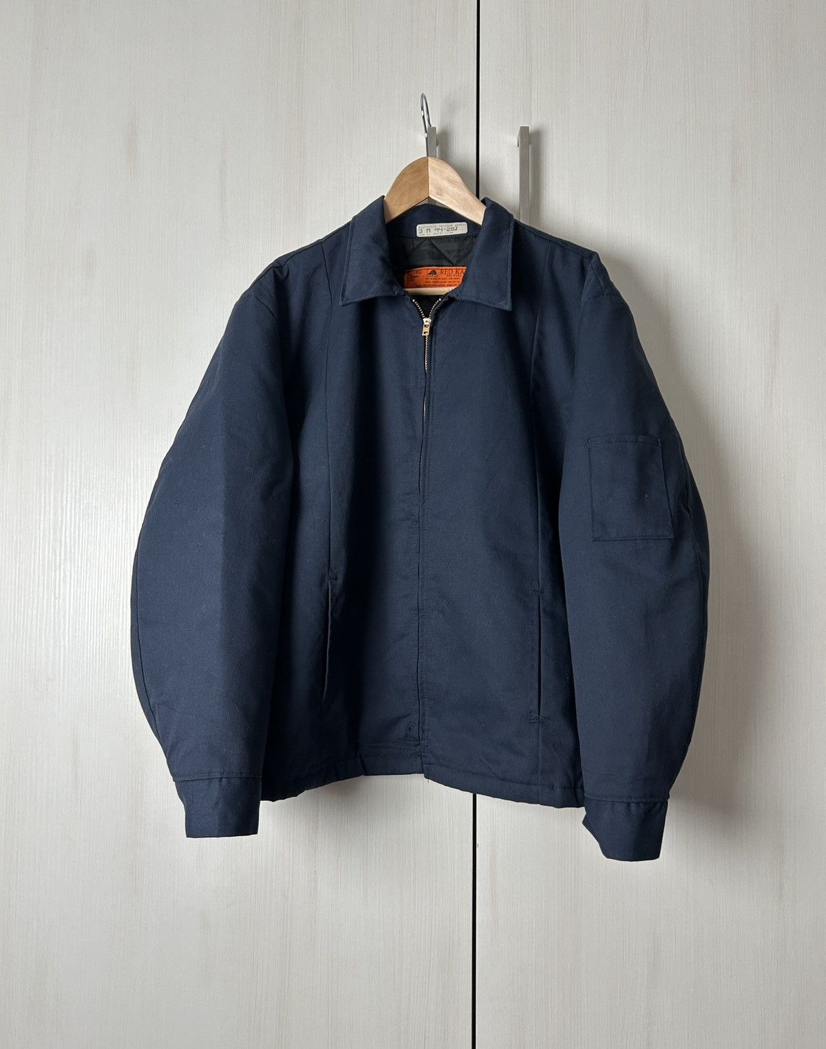 Vintage Red Cap vintage Work bomber jacket mens blue Made In Usa Size US XL / EU 56 / 4 - 1 Thumbnail