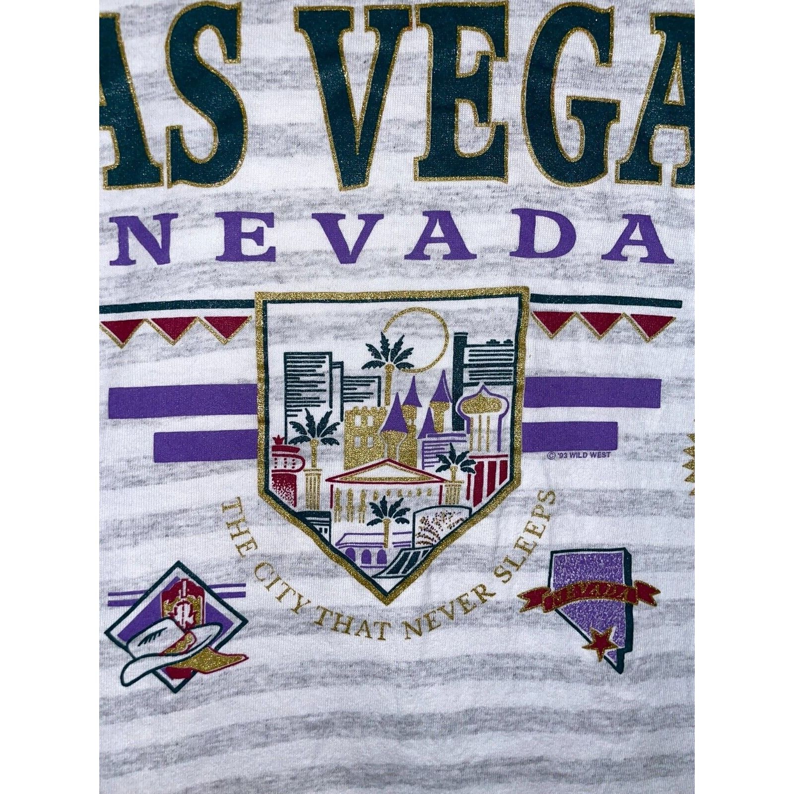 Vintage Vintage Las Vegas Shirt NV Nevada LV City Tee VTG Stain Size US M / EU 48-50 / 2 - 2 Thumbnail