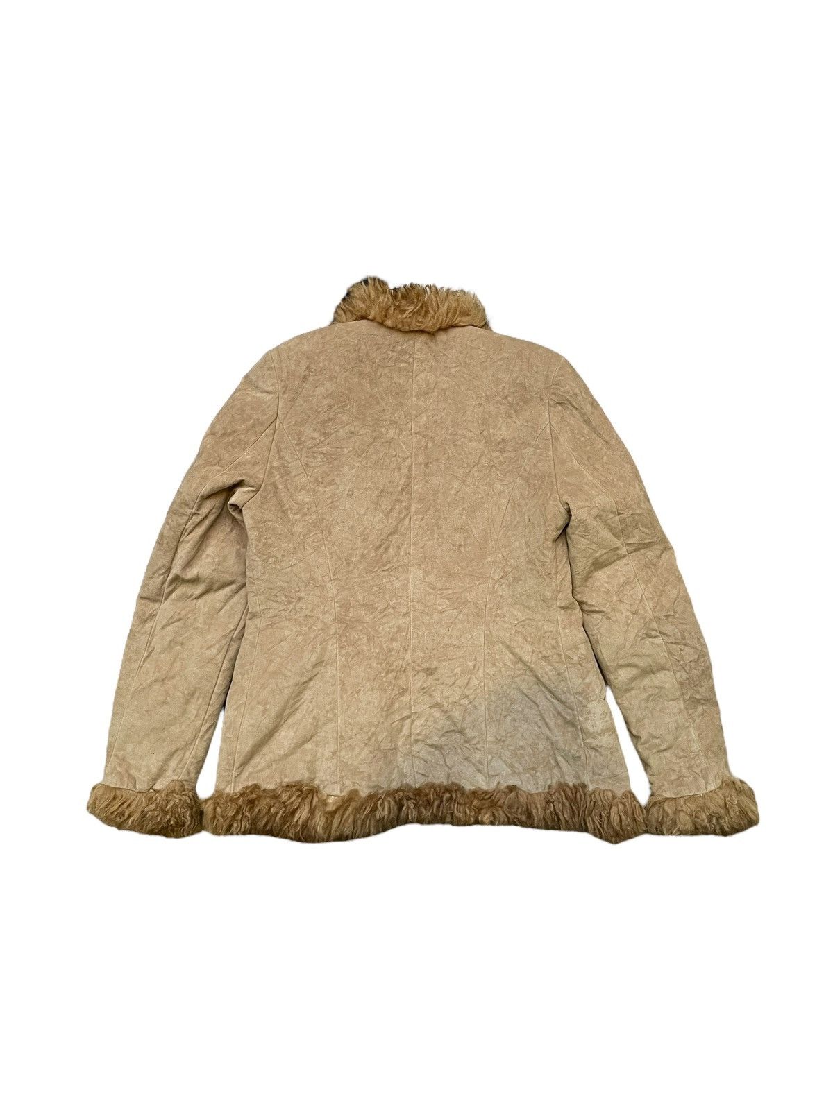 Japanese Brand 2000s Hee Ya - Shearling Faux Leather Jacket Faux Mink Fur Size US M / EU 48-50 / 2 - 3 Thumbnail