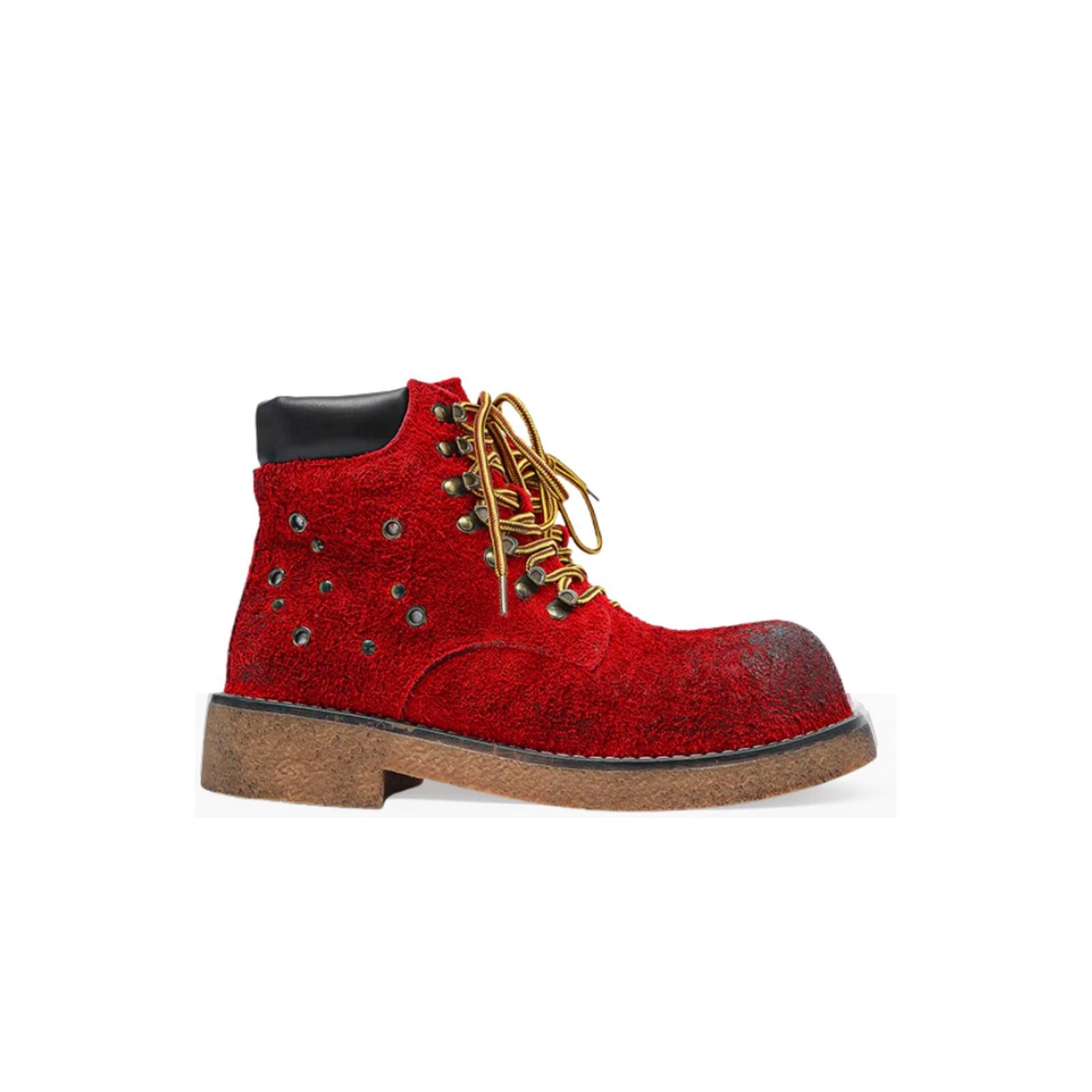 Japanese Brand Studded Platform Boots, Workwear Ankle Boots Size US 7 / EU 40 - 4 Thumbnail