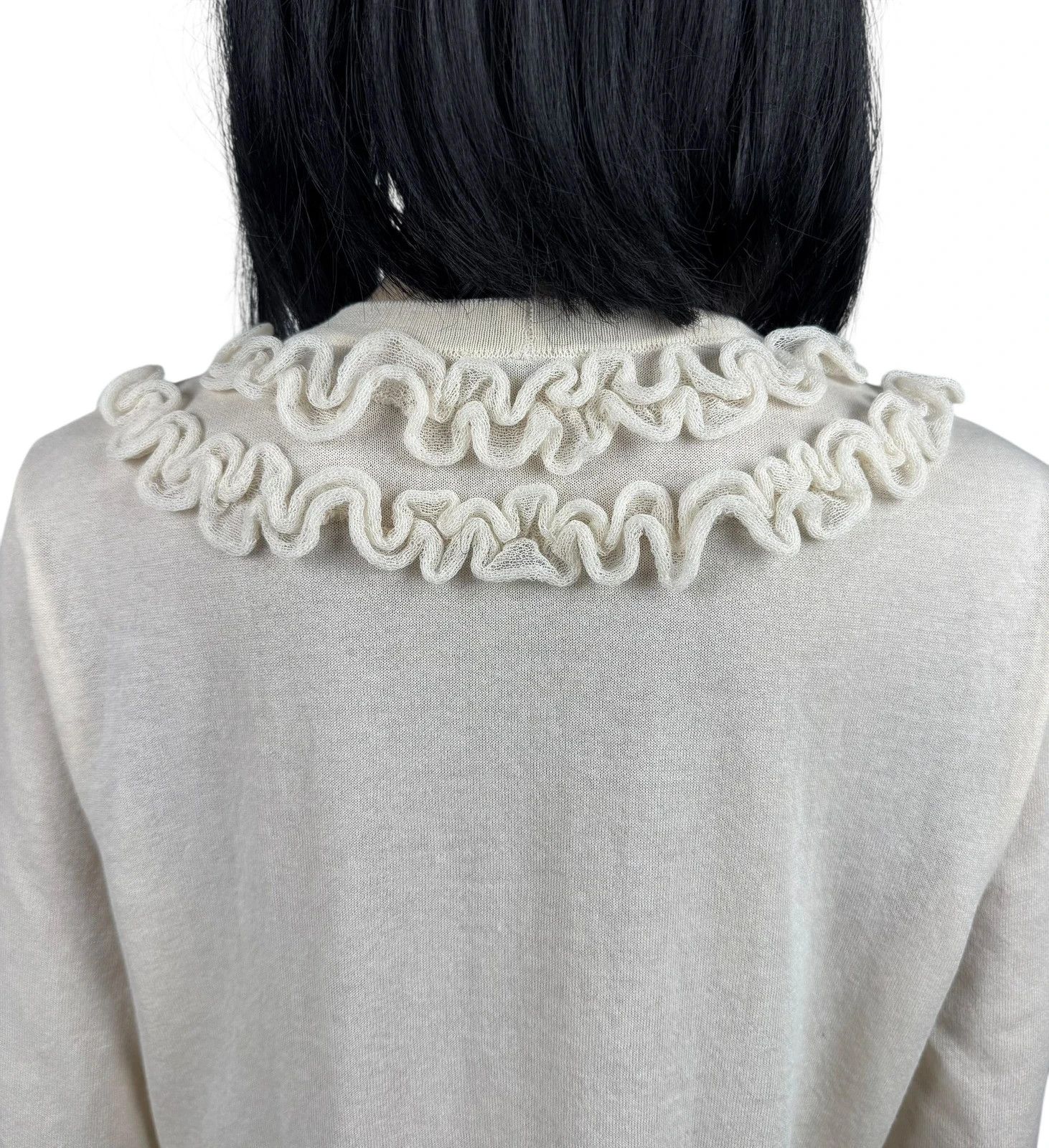 Wolford Wolford Ruffle Cardigan Cream Cotton Polyamide size M Size M / US 6-8 / IT 42-44 - 10 Thumbnail