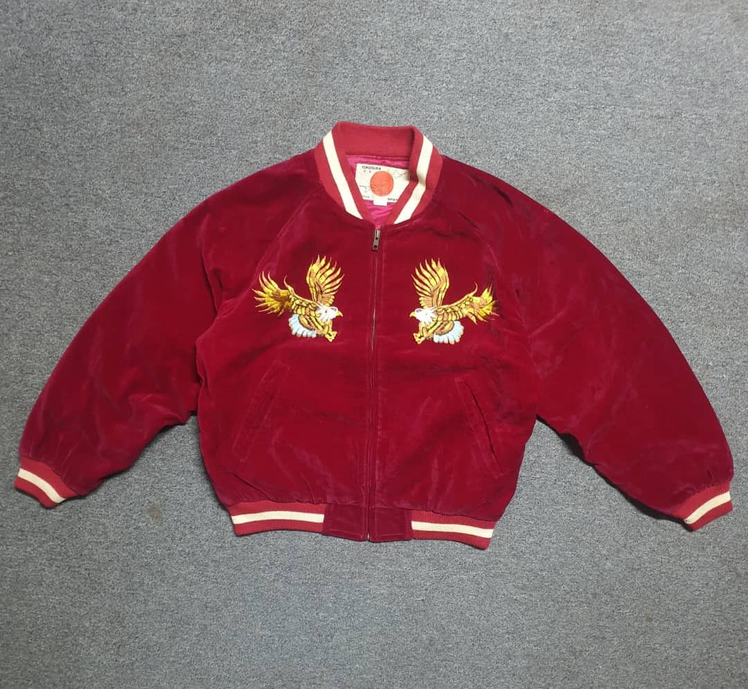 Japanese Brand 💥Vintage Eagle yokosuka acantara sukajan souvenir jacket Size US M / EU 48-50 / 2 - 8 Thumbnail
