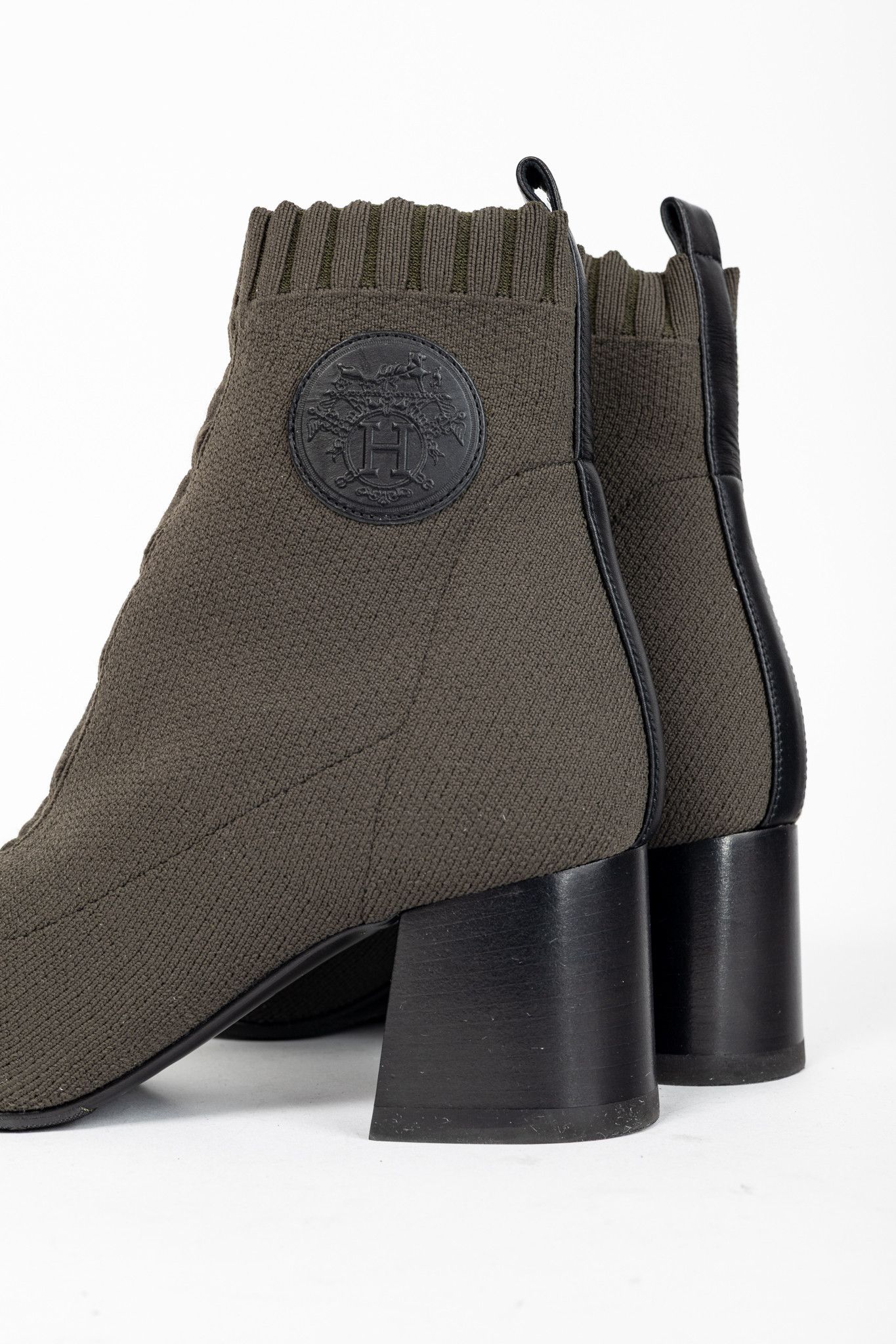 Hermes Hermes Volver 60 Vert Sapin Knit Ankle Boots Size US 5.5 / IT 35.5 - 7 Thumbnail