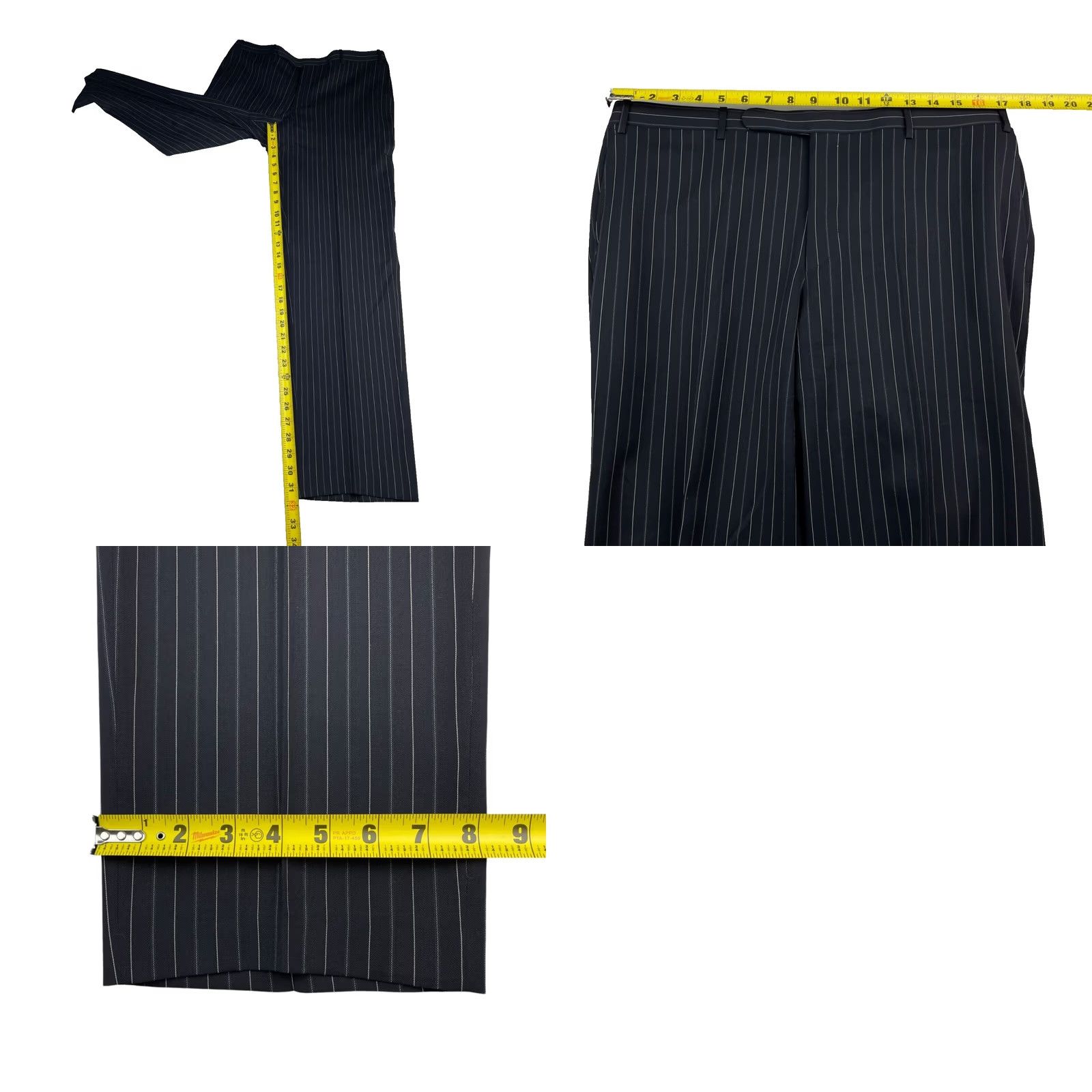 Corneliani Corneliani Trend Men's 2-Button Suit Black Pinstripe • Italy • 42L | 34x32 Size 42R - 10 Thumbnail