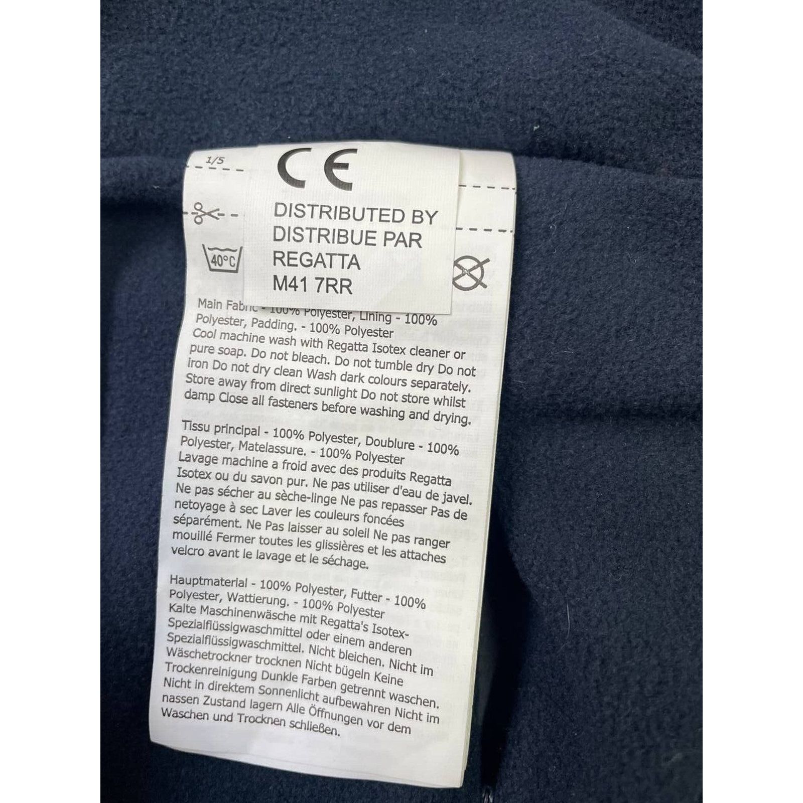 Vintage Vintage Regatta Navy Waterproof Jacket Outdoor Size L Size US L / EU 52-54 / 3 - 5 Thumbnail