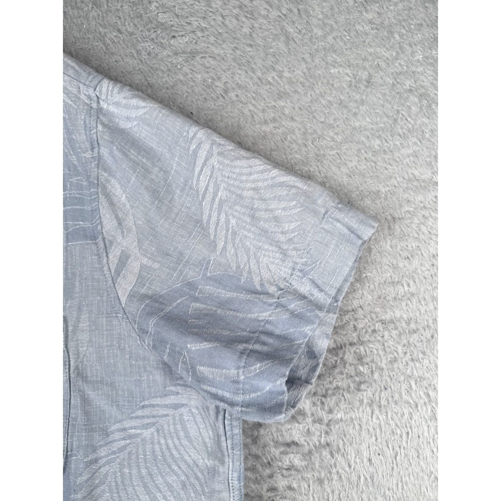 Tasso Elba Tasso Elba Shirt Men Extra Large Blue Floral Palm Leaf Silk Blend Hawaiian Size US XXL / EU 58 / 5 - 2 Thumbnail