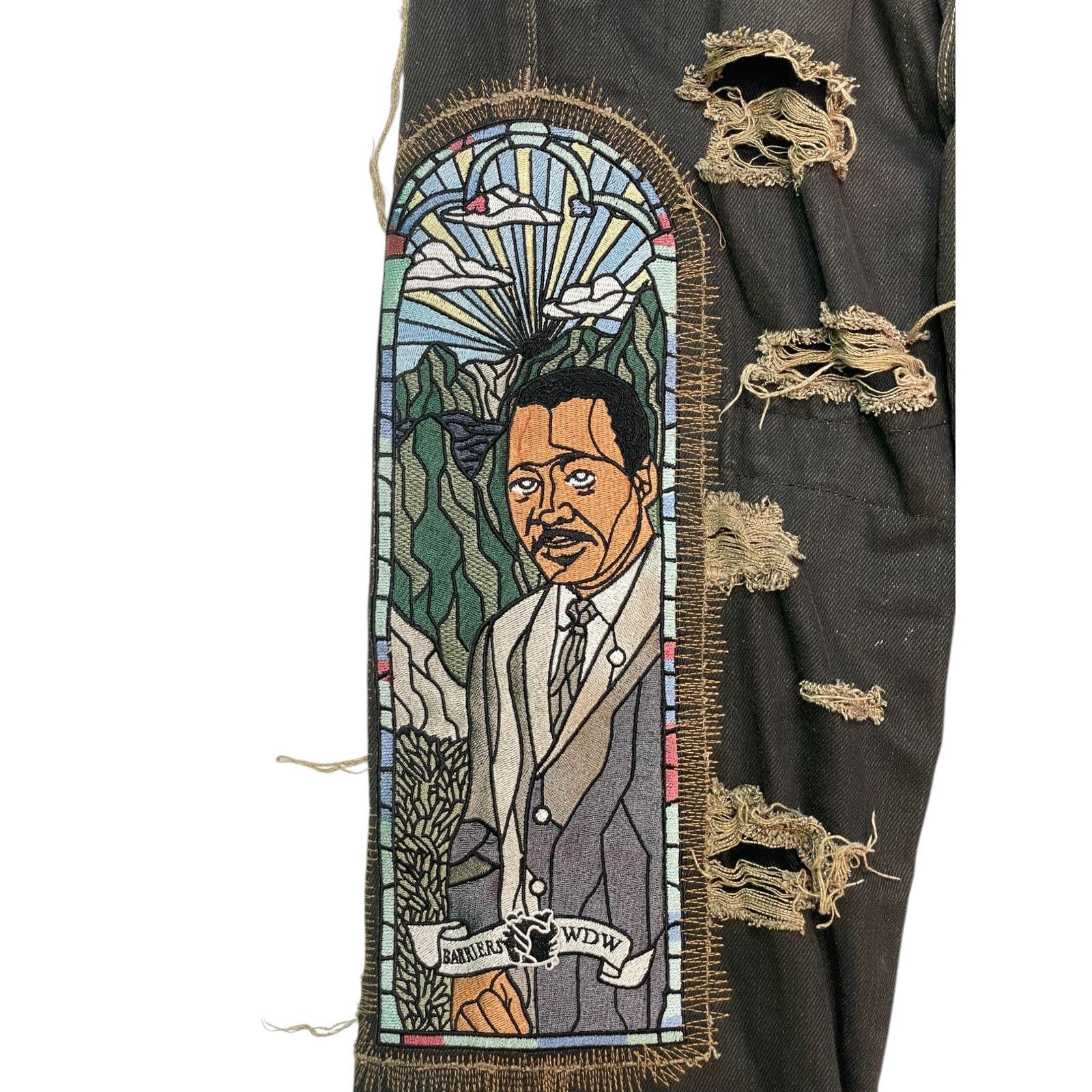 Who Decides War WDW Barriers Brown Multi Denim Size US 28 / EU 44 - 4 Thumbnail