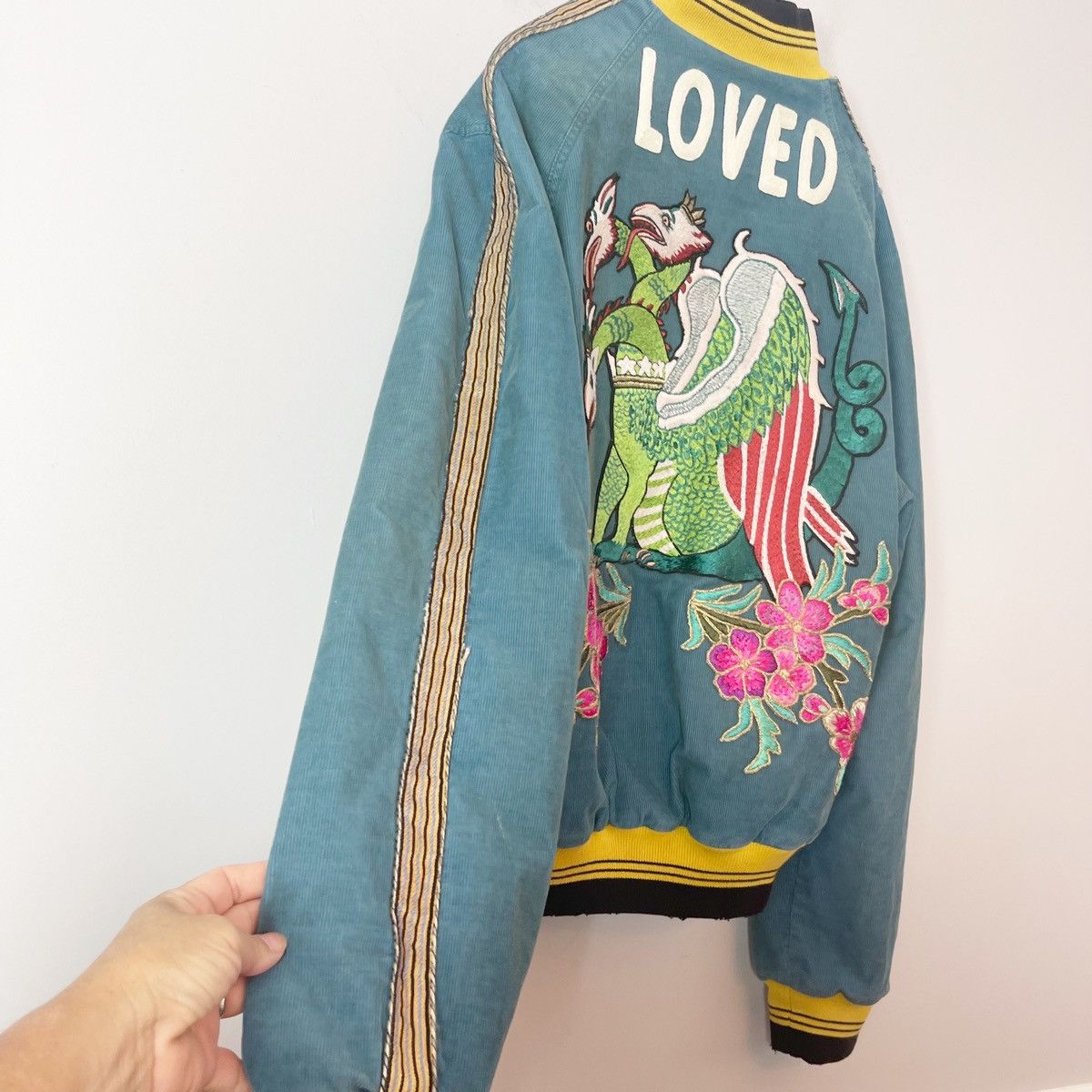 Gucci GUCCI Dragon Embroidered Corduroy Bomber Jacket M Size US M / EU 48-50 / 2 - 3 Thumbnail