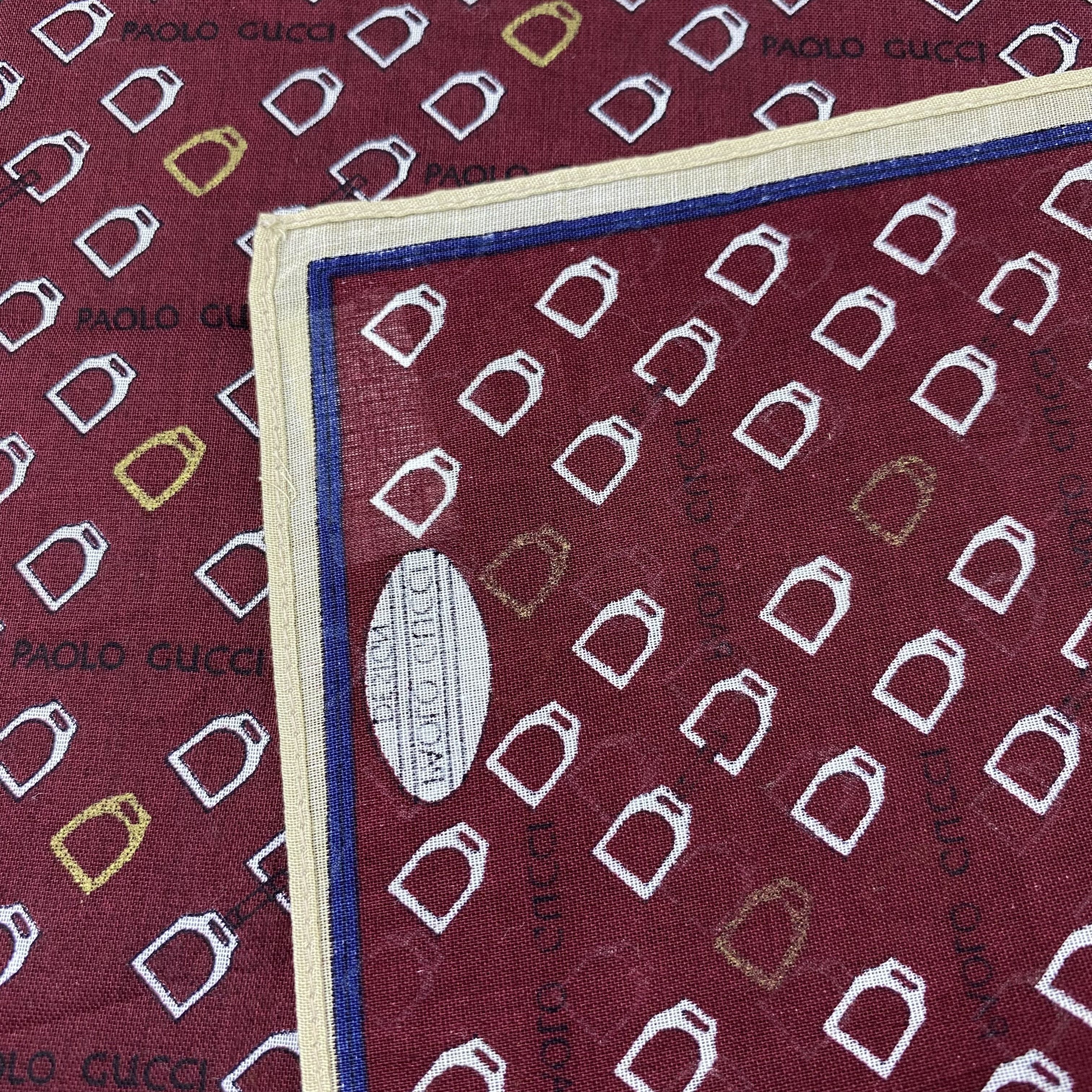 Paolo Gucci × Vintage Paolo Gucci Handkerchief / Bandana / Neckerchief-B1474 Size ONE SIZE - 7 Thumbnail
