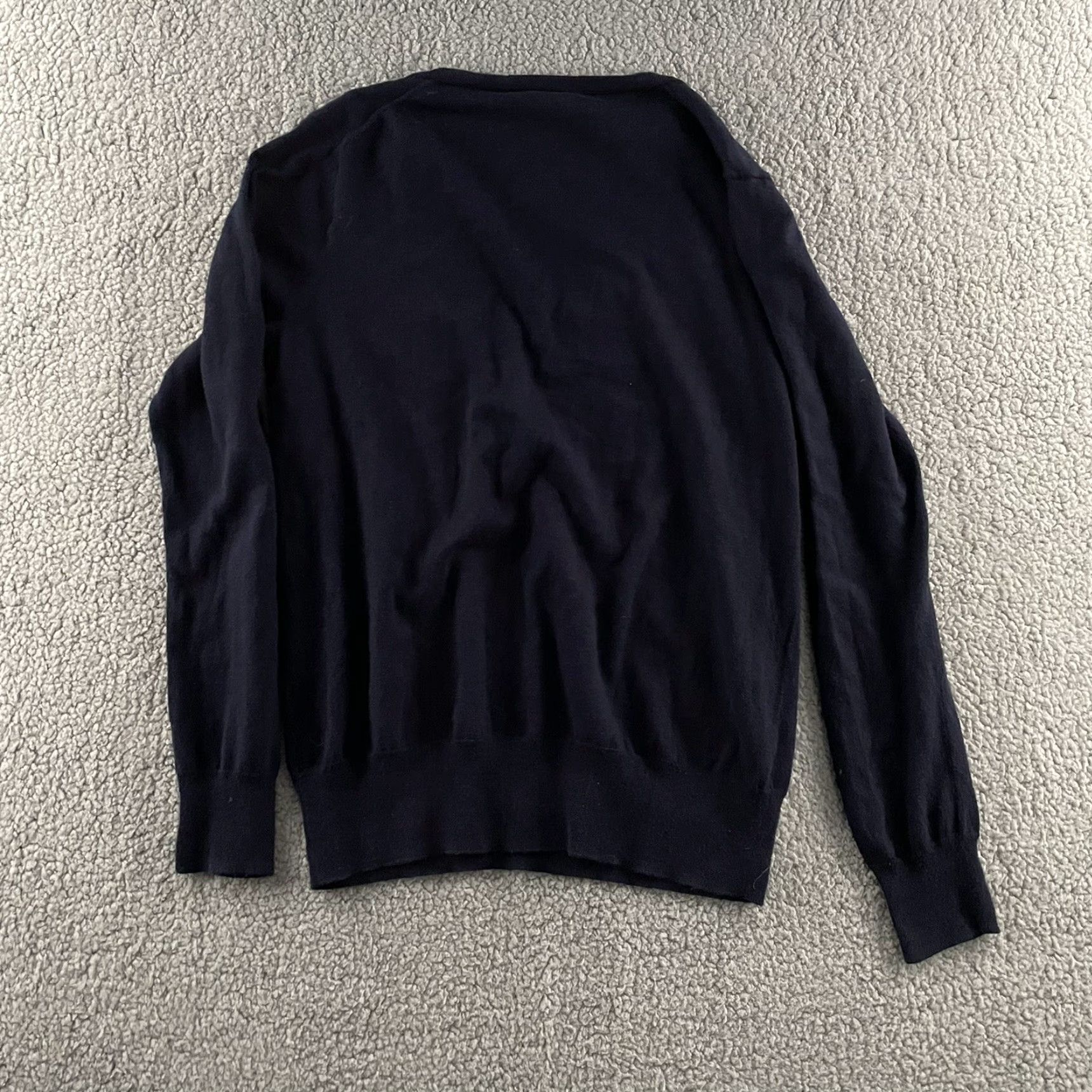 J.Crew J.CREW Mens Sweater Blue Size Large 100% Cotton V-Neck Long Sleeve Pullover Crew Neck Size L / US 10 / IT 46 - 5 Thumbnail
