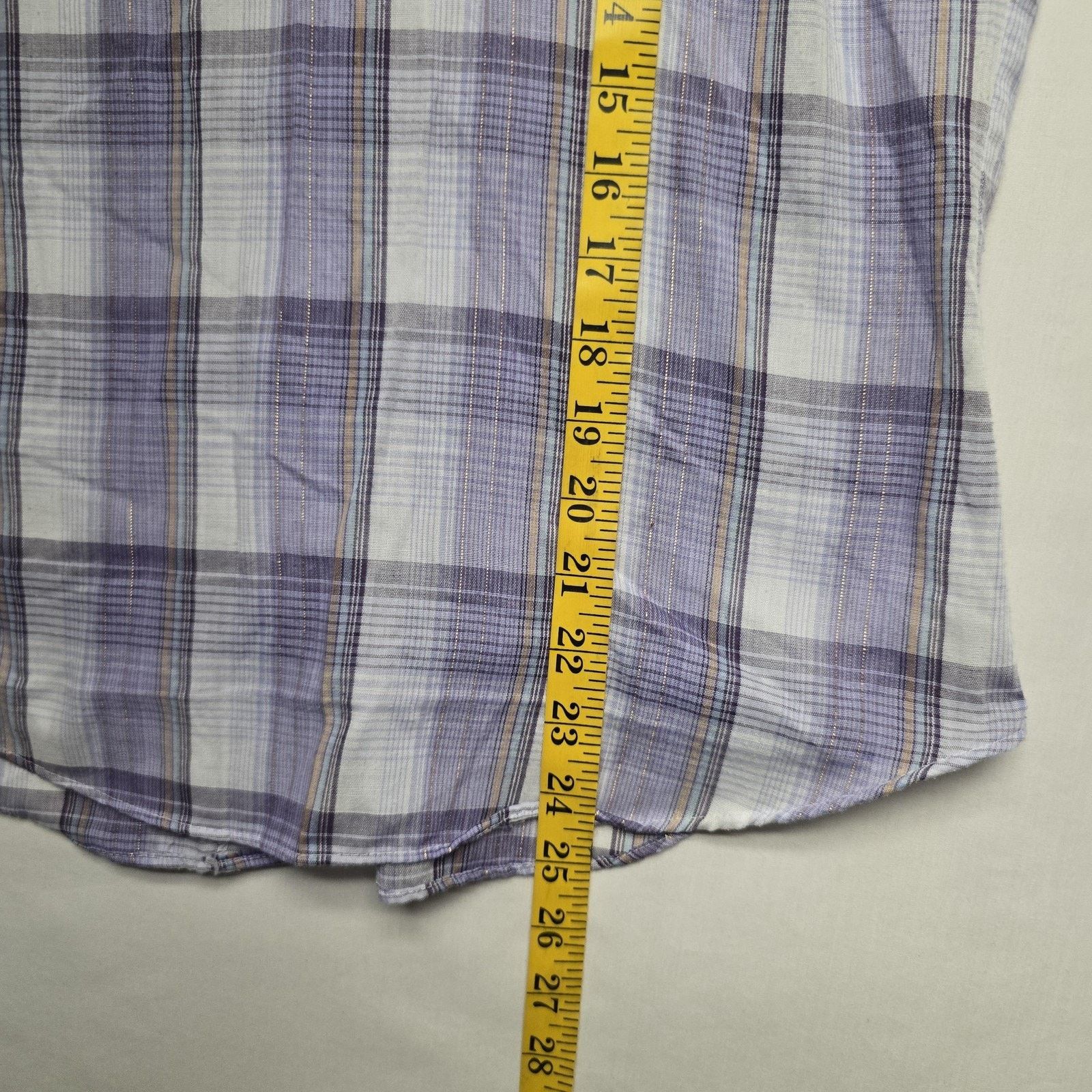 Vintage Vintage Accent Shirt S Purple Plaid Lurex Button Down 80s Size S / US 4 / IT 40 - 11 Thumbnail