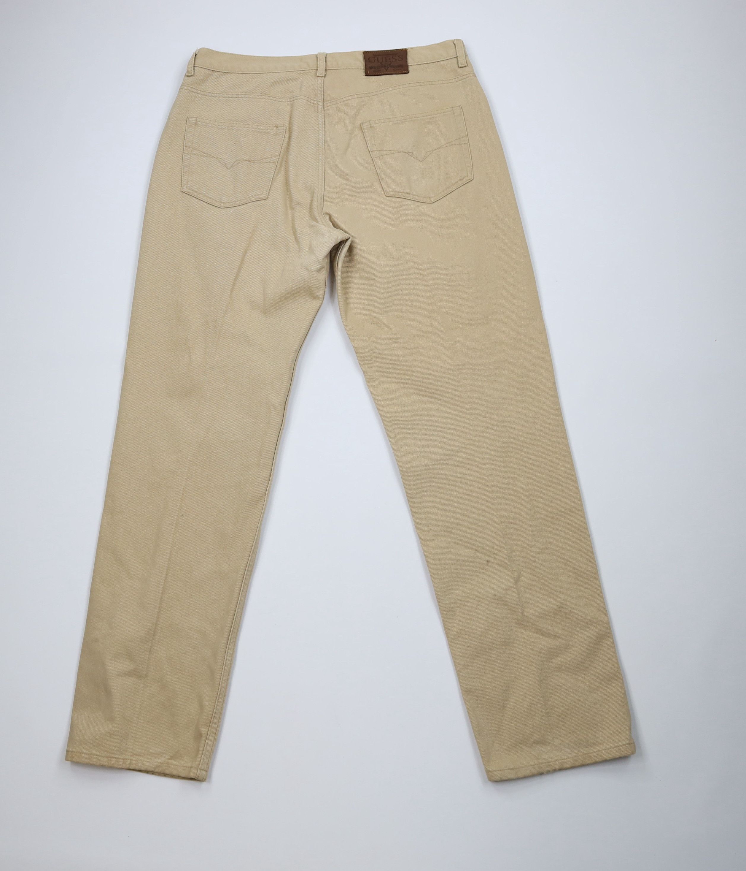 Guess Vintage 90s Guess Relaxed Fit Tapered Leg Jeans Beige Size US 36 / EU 52 - 12 Thumbnail