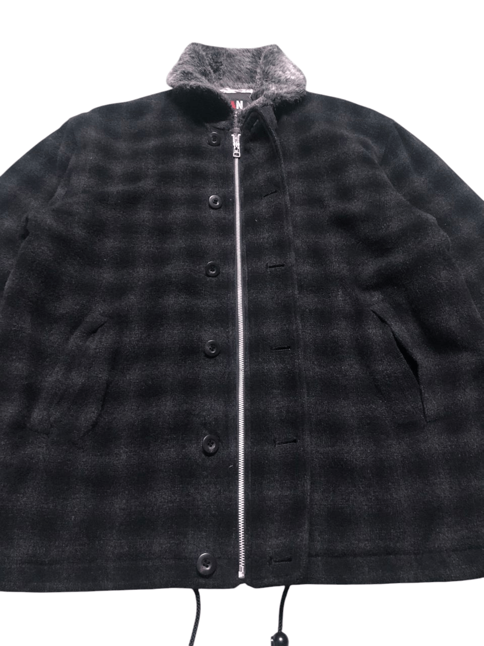 Japanese Brand × Van × Vintage Vintage Van Jac Shadow Plaid Wool Jacket Fur Collar Size US L / EU 52-54 / 3 - 4 Thumbnail