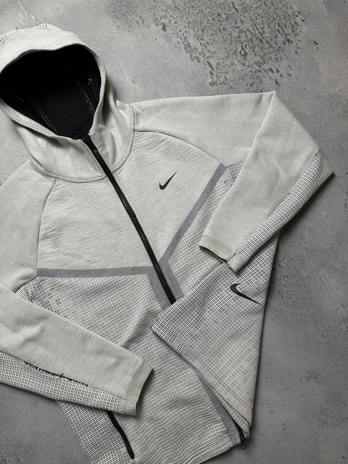 Nike Nike Hooded Jacket Zip Up Tech Fleece Hoodie Drill y2k Ziper Size US XL / EU 56 / 4 - 4 Thumbnail