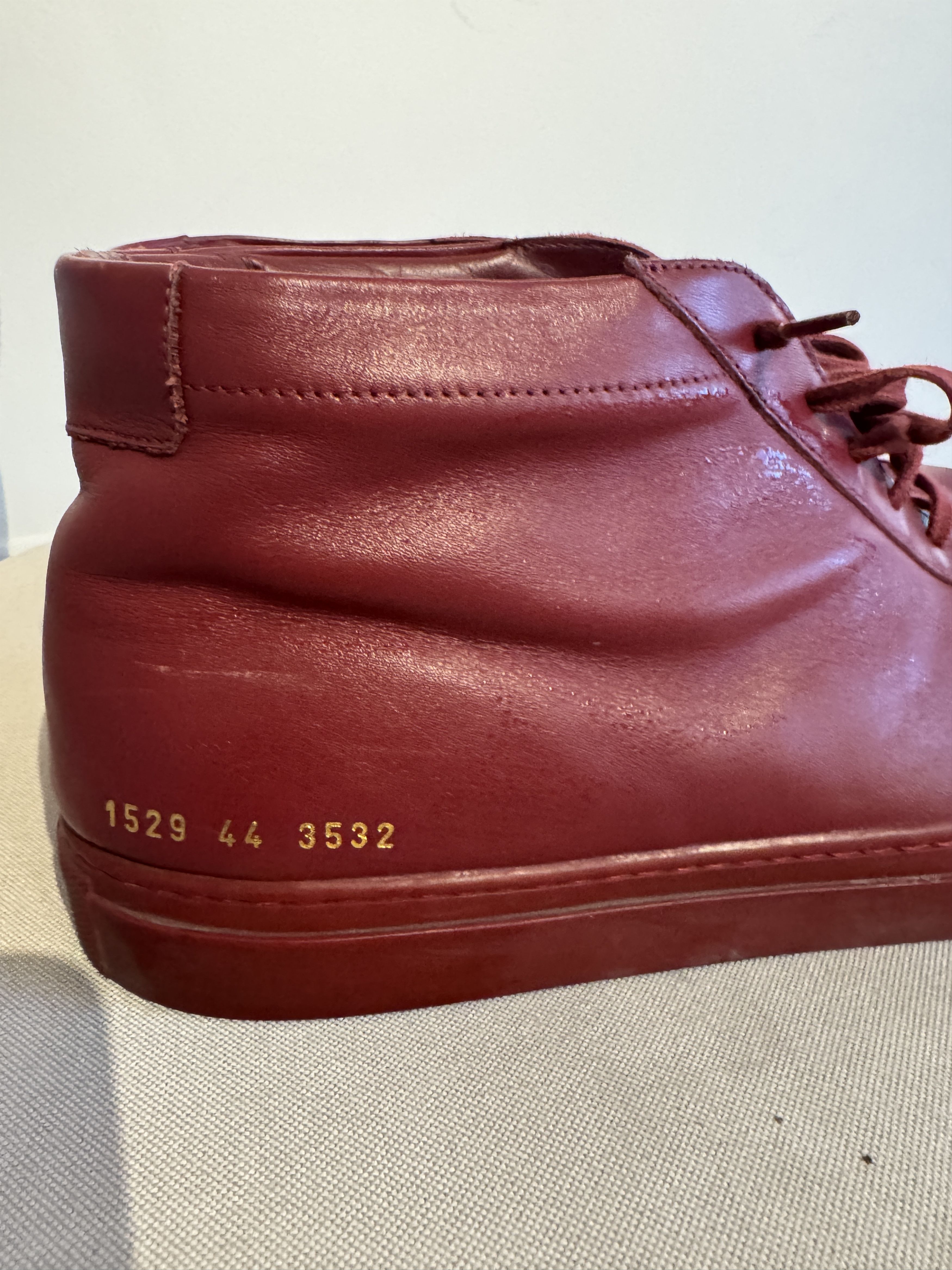 Common Projects Common Projects Achilles Mid Burgundy Leather Size US 11 / EU 44 - 6 Thumbnail