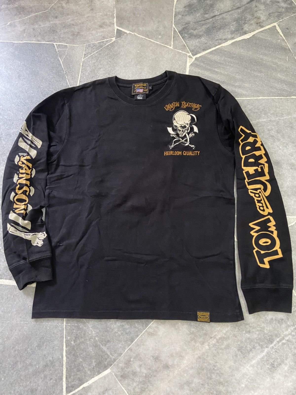 Vanson Leathers Vanson Leather X Felix The Cat Embroidered Logo T-Shirt Size US M / EU 48-50 / 2 - 2 Thumbnail