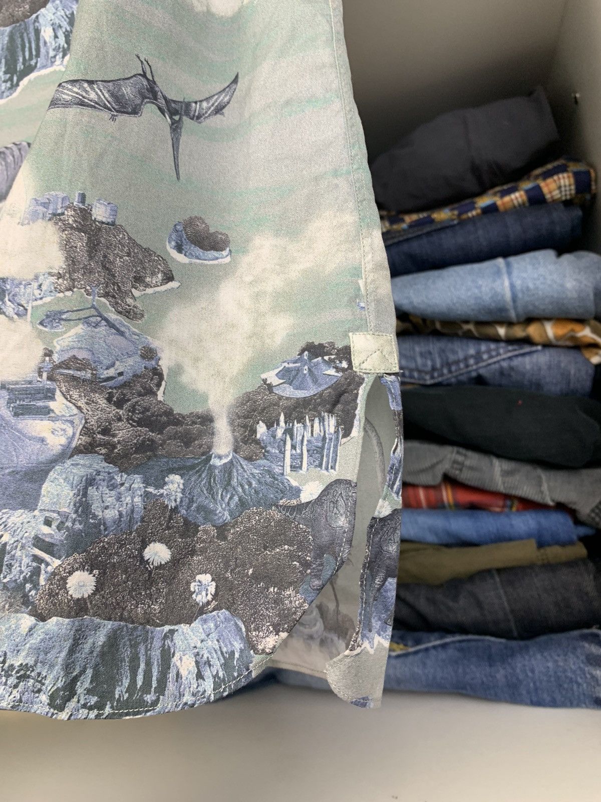 Lanvin Lanvin Hawaiian Dino Vacation Short Sleeve Button Up Shirt Size US M / EU 48-50 / 2 - 14 Thumbnail