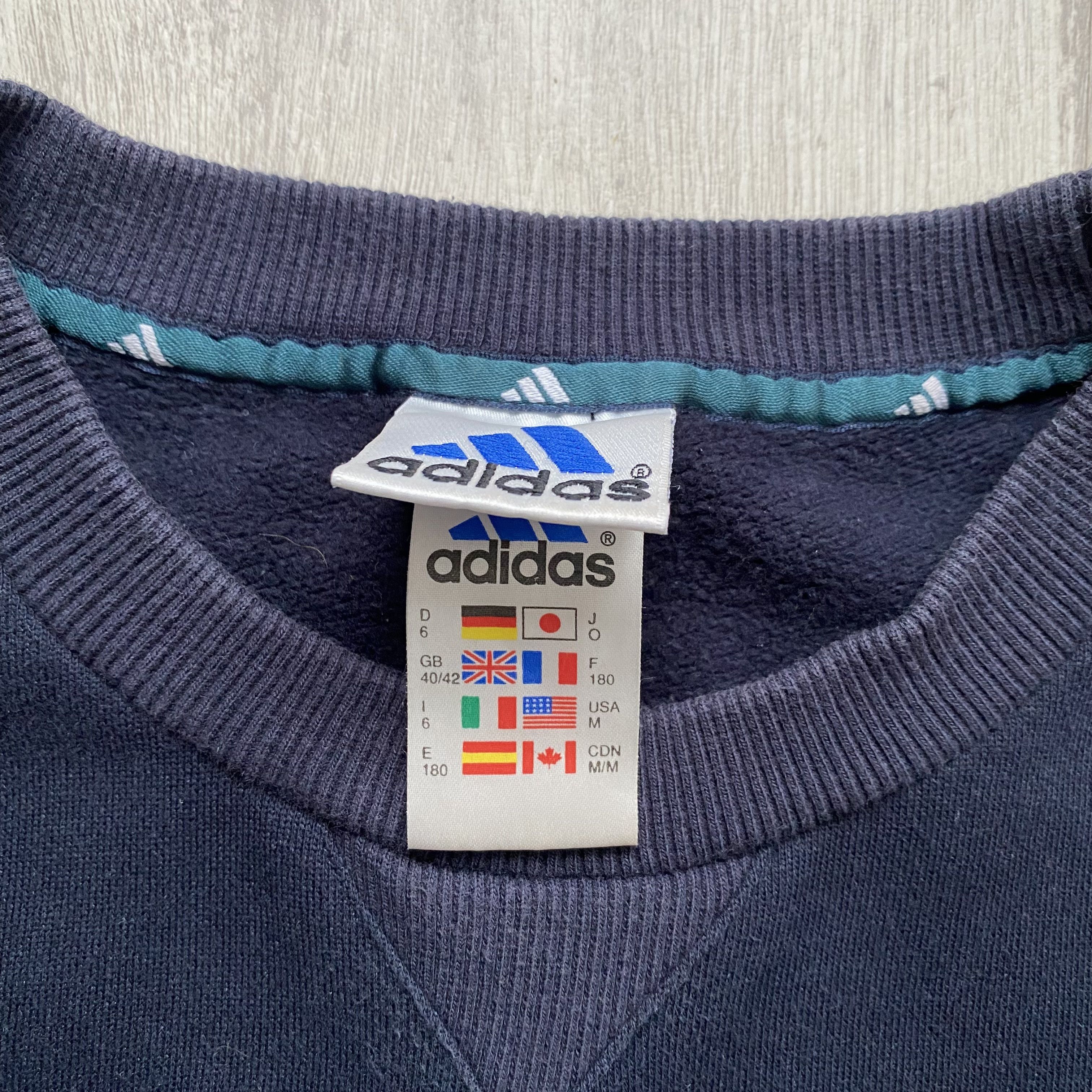 Adidas 🔥 Vintage 90s Adidas Boxy Sweatshirt Big Logo Crewneck Size US M / EU 48-50 / 2 - 7 Thumbnail