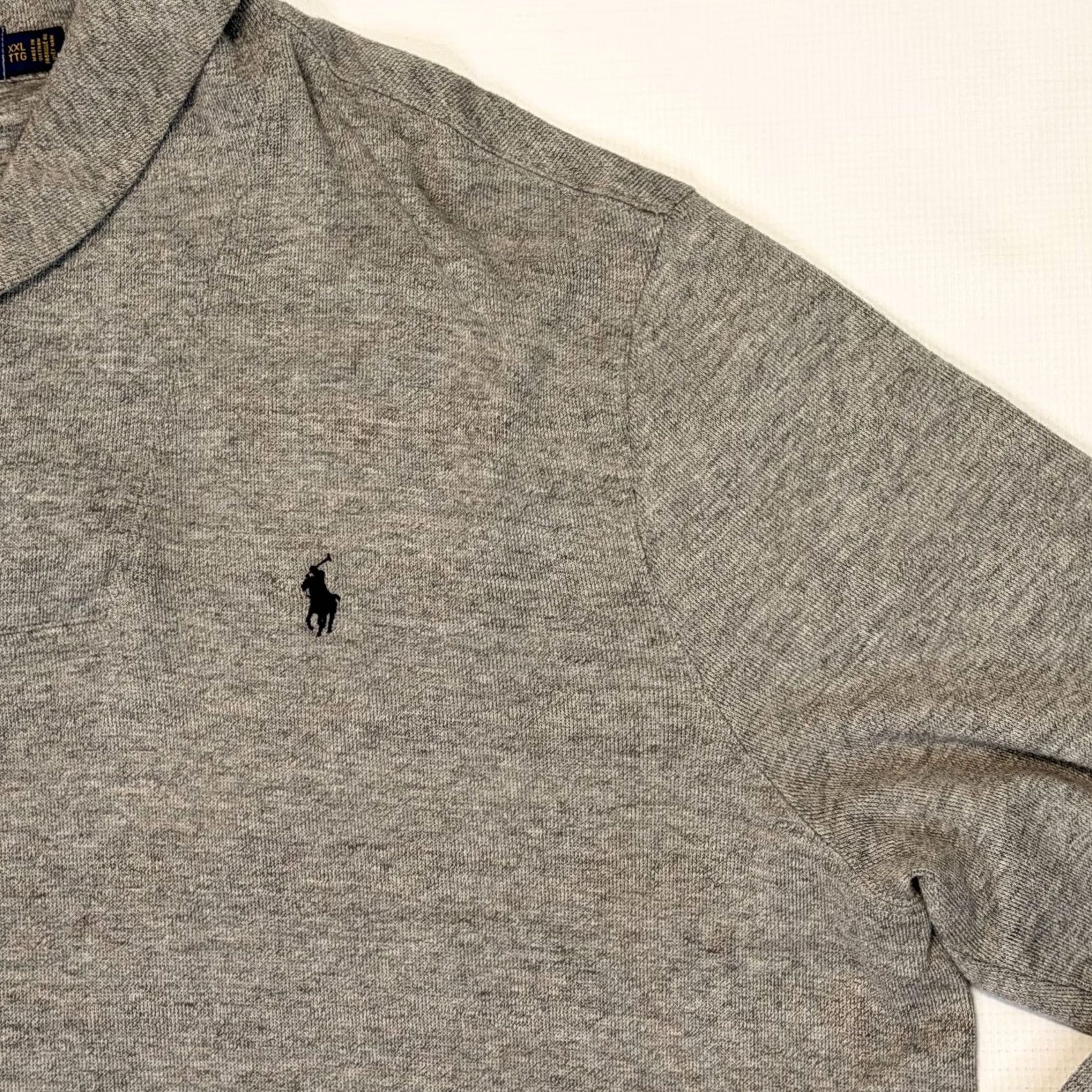 Polo Ralph Lauren Polo Ralph Lauren Sweater Mens 2XL Gray Estate Rib Shawl Collar Cotton Pullover Size US XXL / EU 58 / 5 - 3 Thumbnail